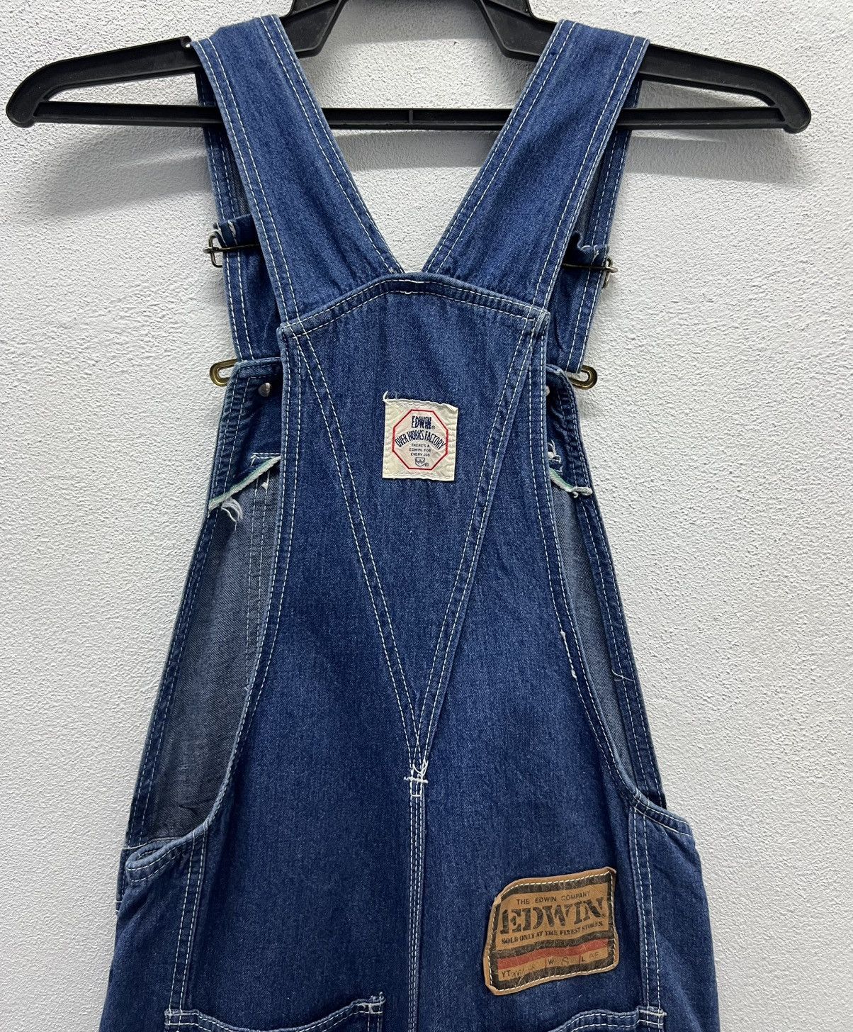 Edwin × Vintage Vintage EDWIN “Over Works Factory” Denim Overalls - Size S Size US 30 / EU 46 - 4 Thumbnail