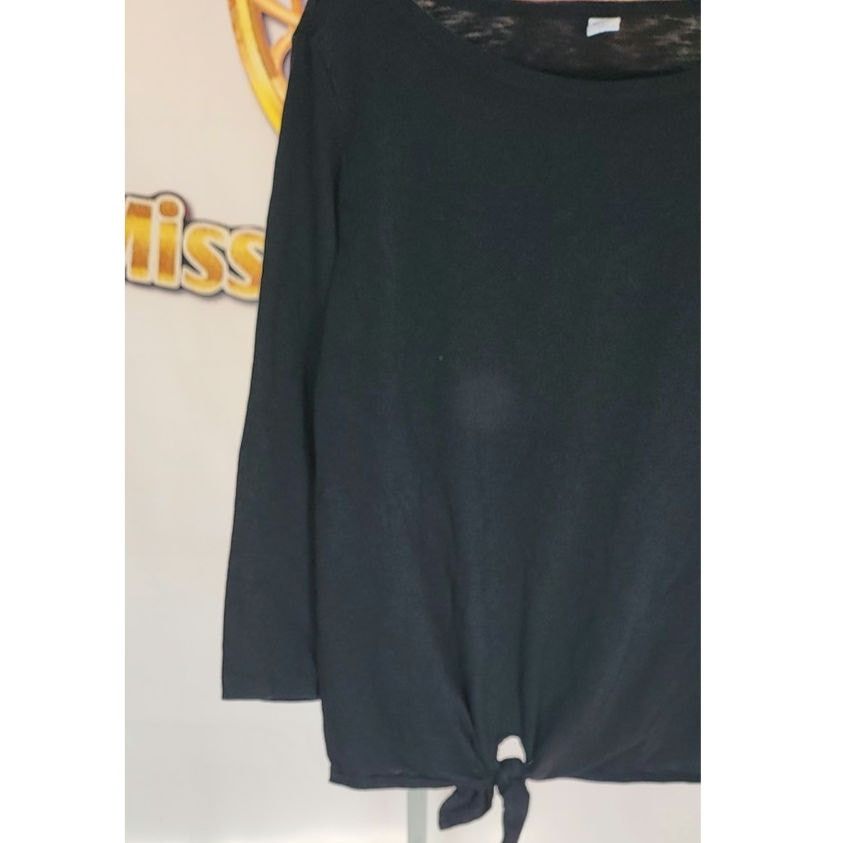 Old Navy Black Old Navy Knitted Sweat Top Size L Size L / US 10 / IT 46 - 4 Thumbnail