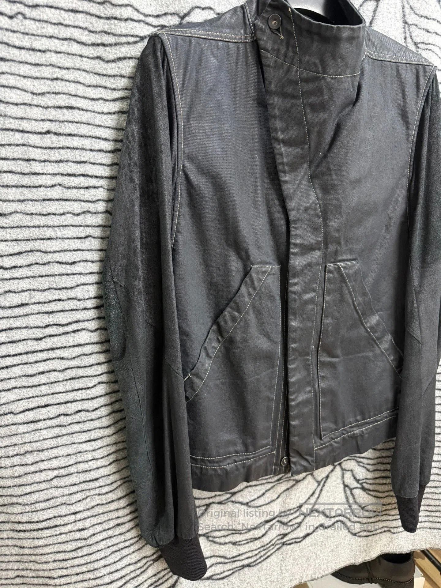 Rick Owens Rick Owens Waxed Denim Distressed Sheepskin Jacket. Size US M / EU 48-50 / 2 - 3 Thumbnail