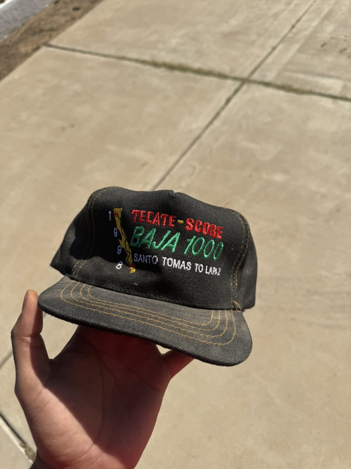 Vintage 1998 tecate/score denim cap Size ONE SIZE - 1 Thumbnail