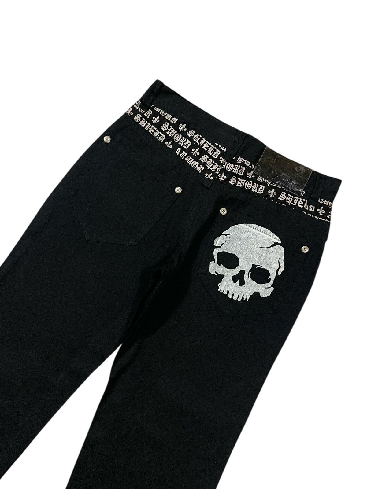 14th Addiction Y2k Japan Stage Mischivous Skull Graphic Gothic Text Pants Size US 29 - 15 Thumbnail