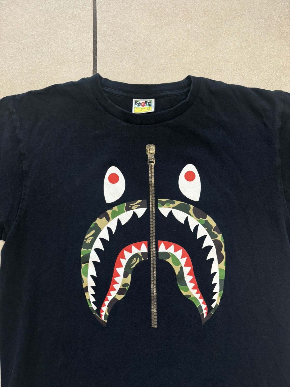 Bape Black bape shark tee Size US L / EU 52-54 / 3 - 2 Thumbnail