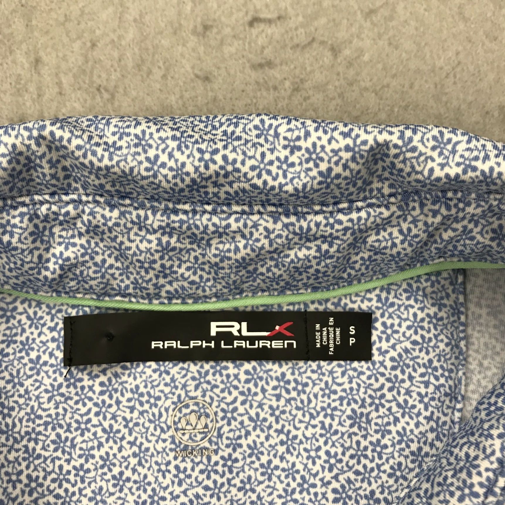 RLX Ralph Lauren RLX Ralph Lauren Polo Shirt Mens Small Blue Wicking Floral Golf Crooked Stick Polo Shirt RLX Mens S Blue Floral Golf Polo Shirt Size US S / EU 44-46 / 1 - 4 Thumbnail