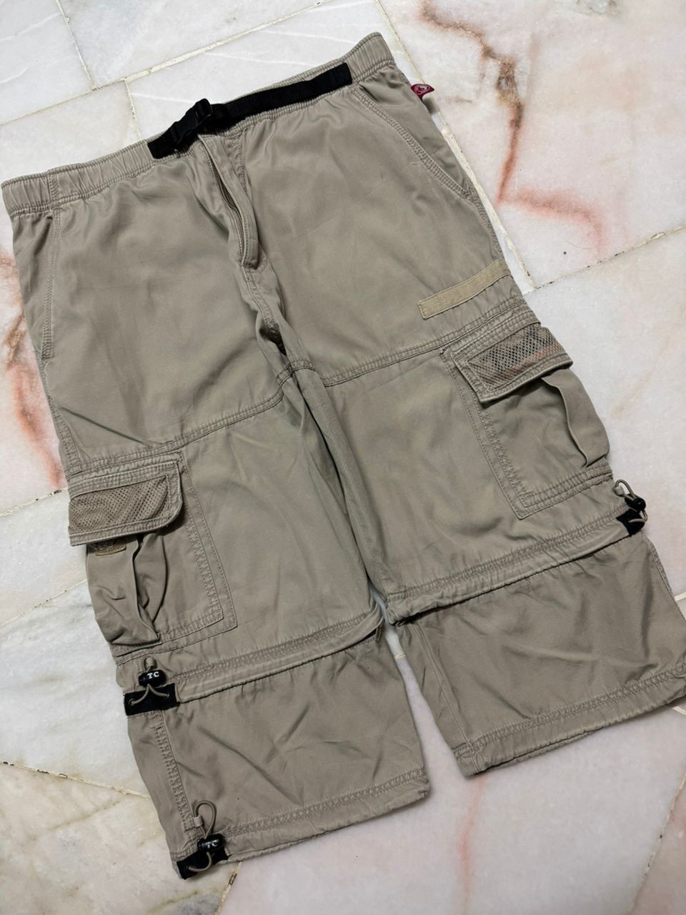 KMRii RARE⚡️VINTAGE 90's T&C SURF JORTS / 3QUARTERS CARGO BEIGE Size US 34 / EU 50 - 4 Thumbnail