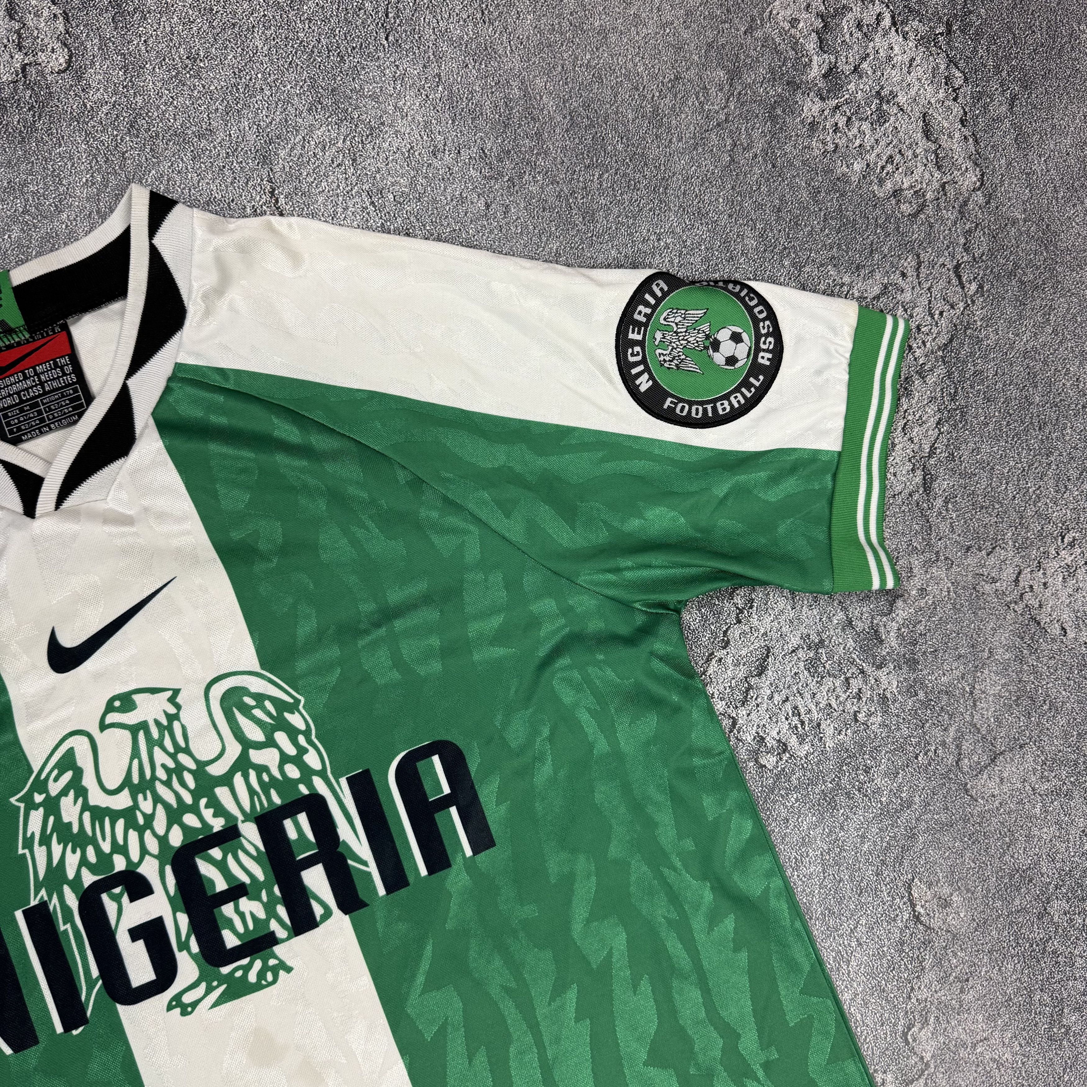 Nike 1995/1996 Nike Nigeria Vintage Soccer Jersey T-Shirt Tee Size US M / EU 48-50 / 2 - 3 Thumbnail