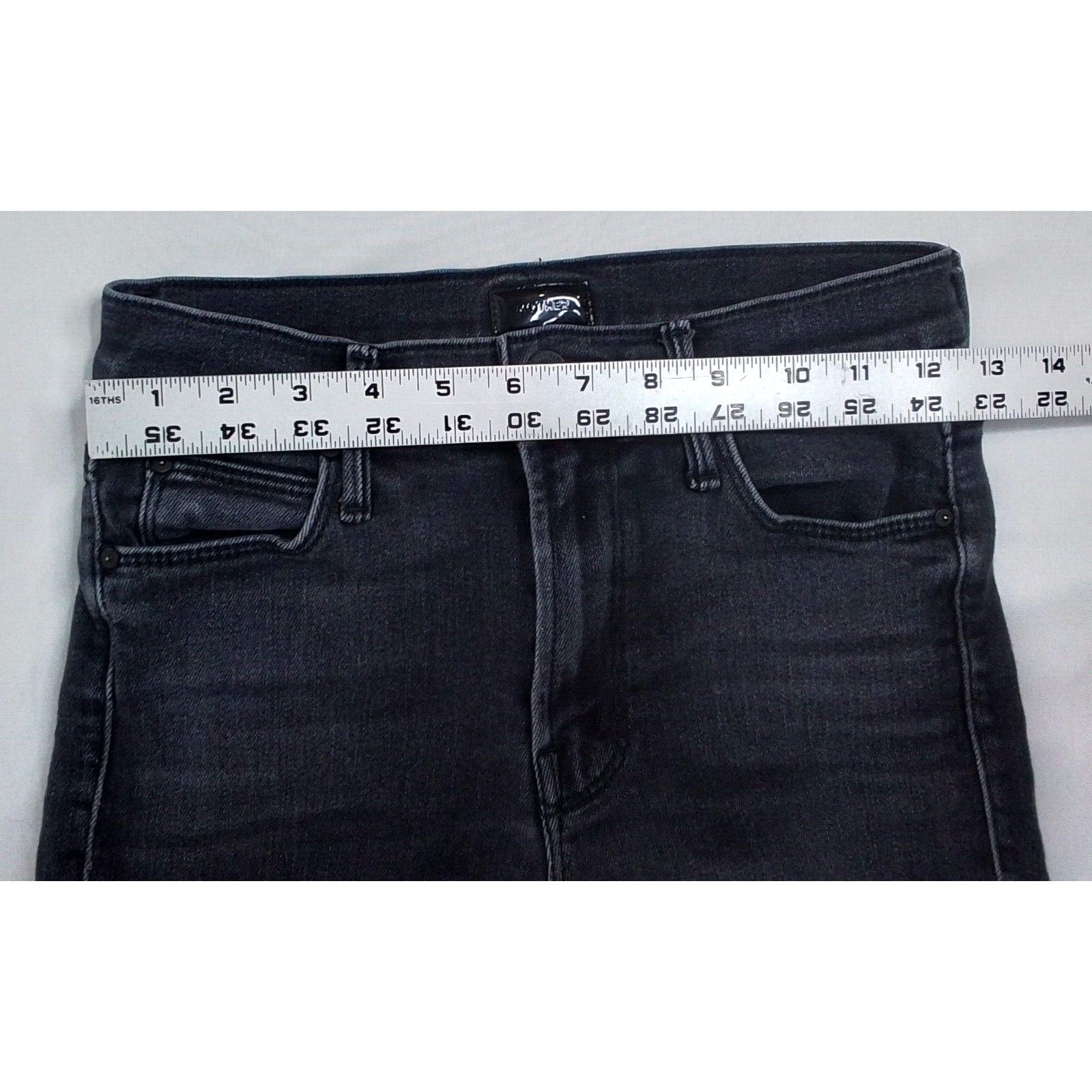 MOTHER Mother Denim Women's 26 The Midrise Dazzler Jean Black Size 26" / US 2 / IT 38 - 12 Thumbnail