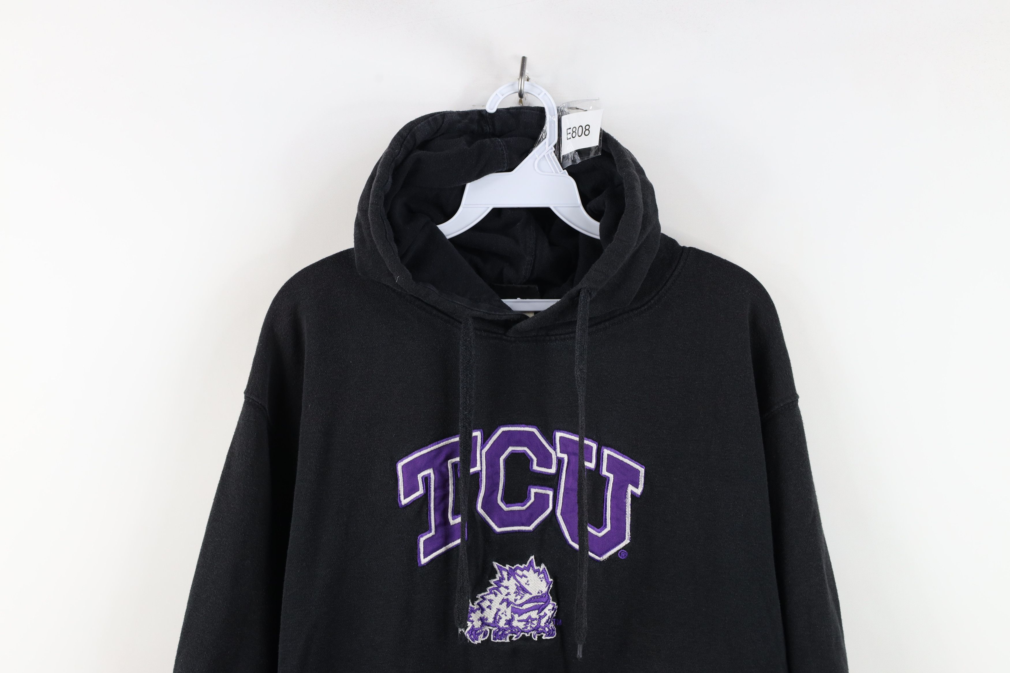 Vintage Vintage 90s Texas Christian University Horned Frogs Hoodie Size US M / EU 48-50 / 2 - 2 Thumbnail