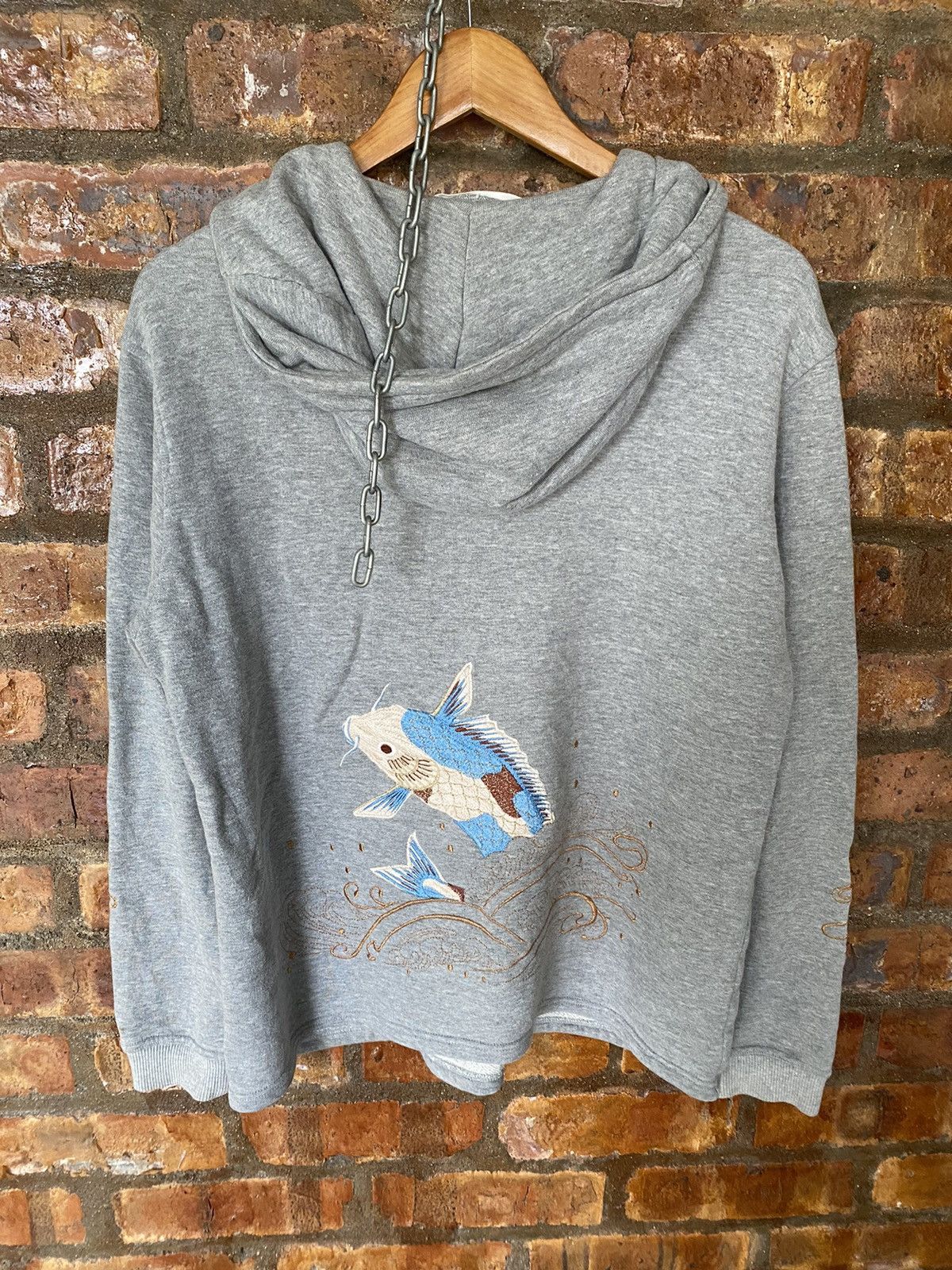 Genetic Manipulation Shinichiro Kuriya × Japanese Brand × Toyo Enterprises Genetic Manipulation Shinichiro Kuriya fish Koi embroidered Size US M / EU 48-50 / 2 - 9 Thumbnail