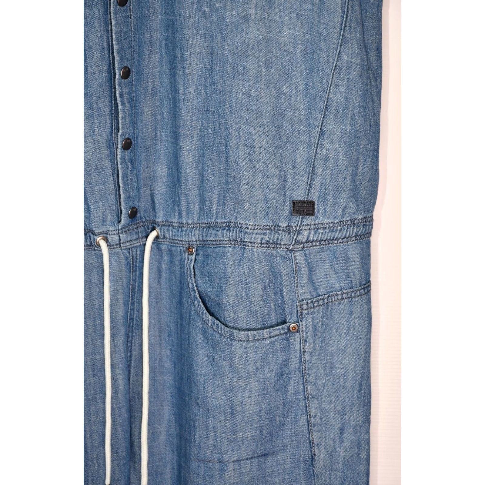 G-Star G-Star Jumpsuit Womens Sleeveless Denim 100% Cotton Blue S Vintage? No Size 28" / US 6 / IT 42 - 7 Thumbnail