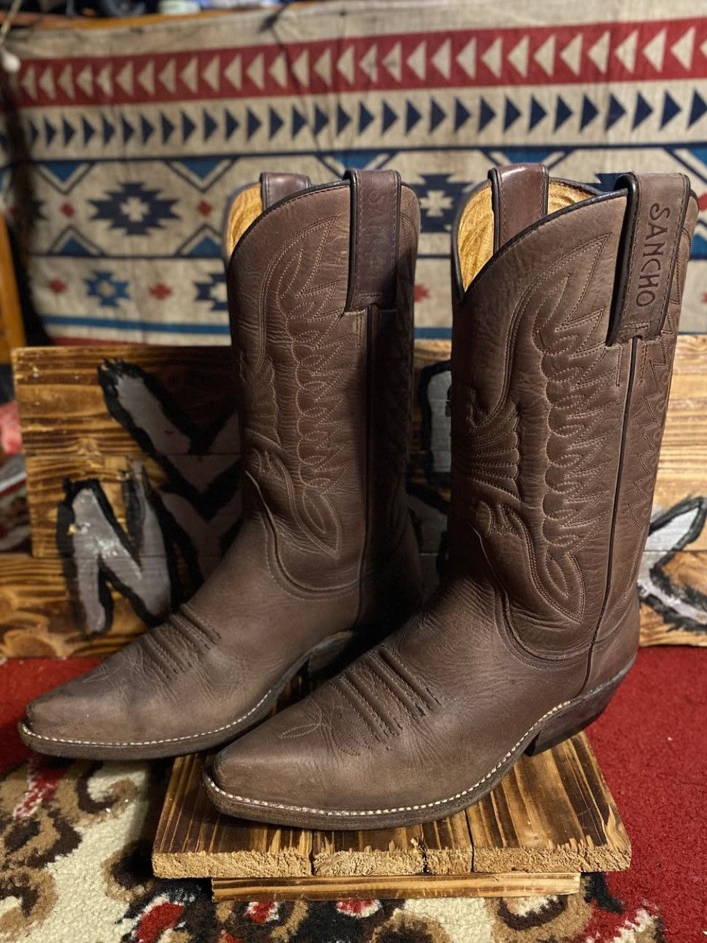 Sancho Boots Cowboy Boots Sancho Brown/ Western boots Sancho/ Texas Boots Size US 6 / IT 36 - 1 Thumbnail