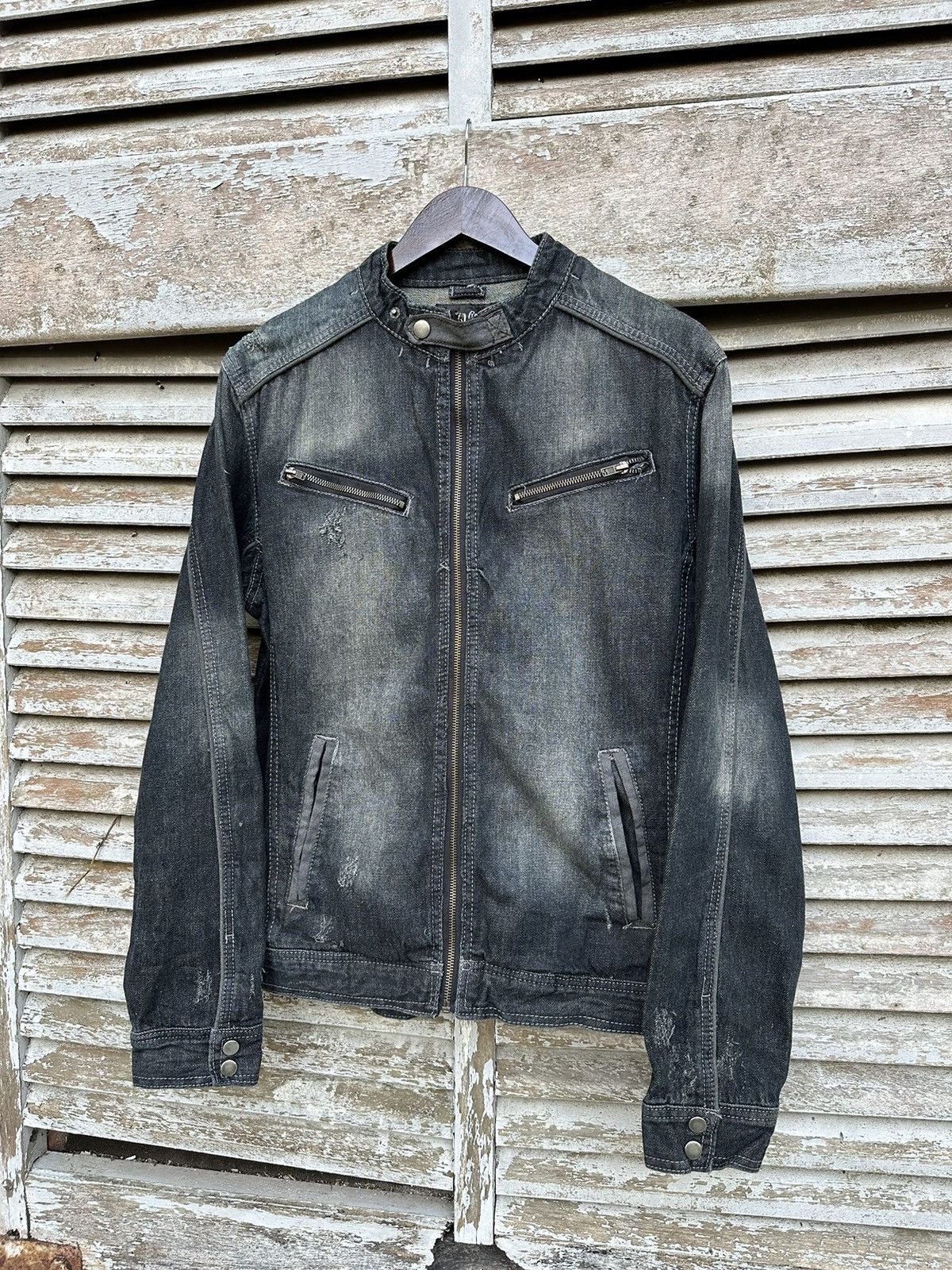 image of Vintage Nylus Clothing Detroit Jacket in Black, Men's (Size Medium)