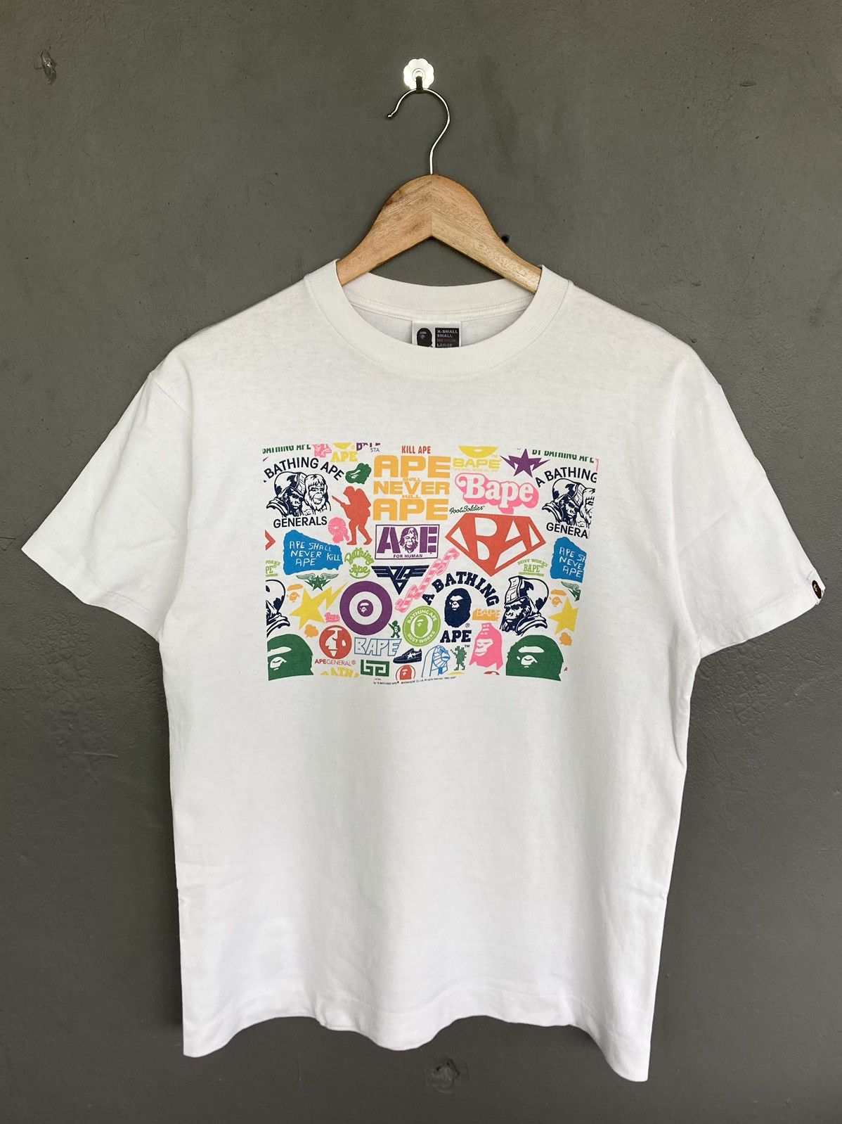 BAPE Multi Logo 1 Tee White