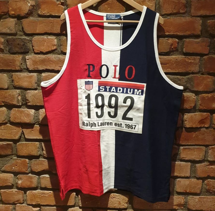 POLO Ralph Lauren 1992 stadium タンクトップ Nwt Polo Ralph Lauren Red/White/Blue Tokyo Stadium 1992