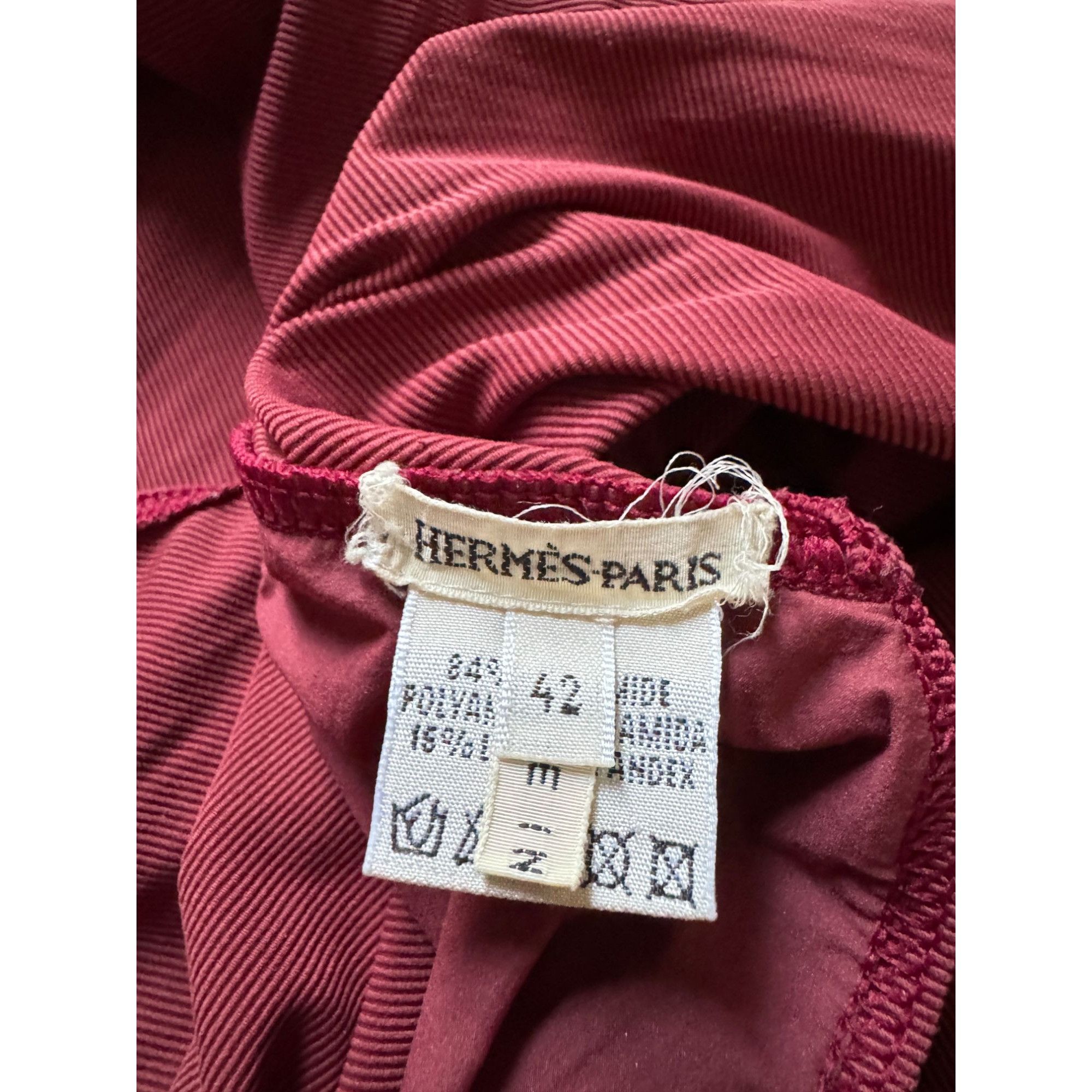 Hermes Burgundy One-Piece Swimsuit Size S / US 4 / IT 40 - 2 Thumbnail