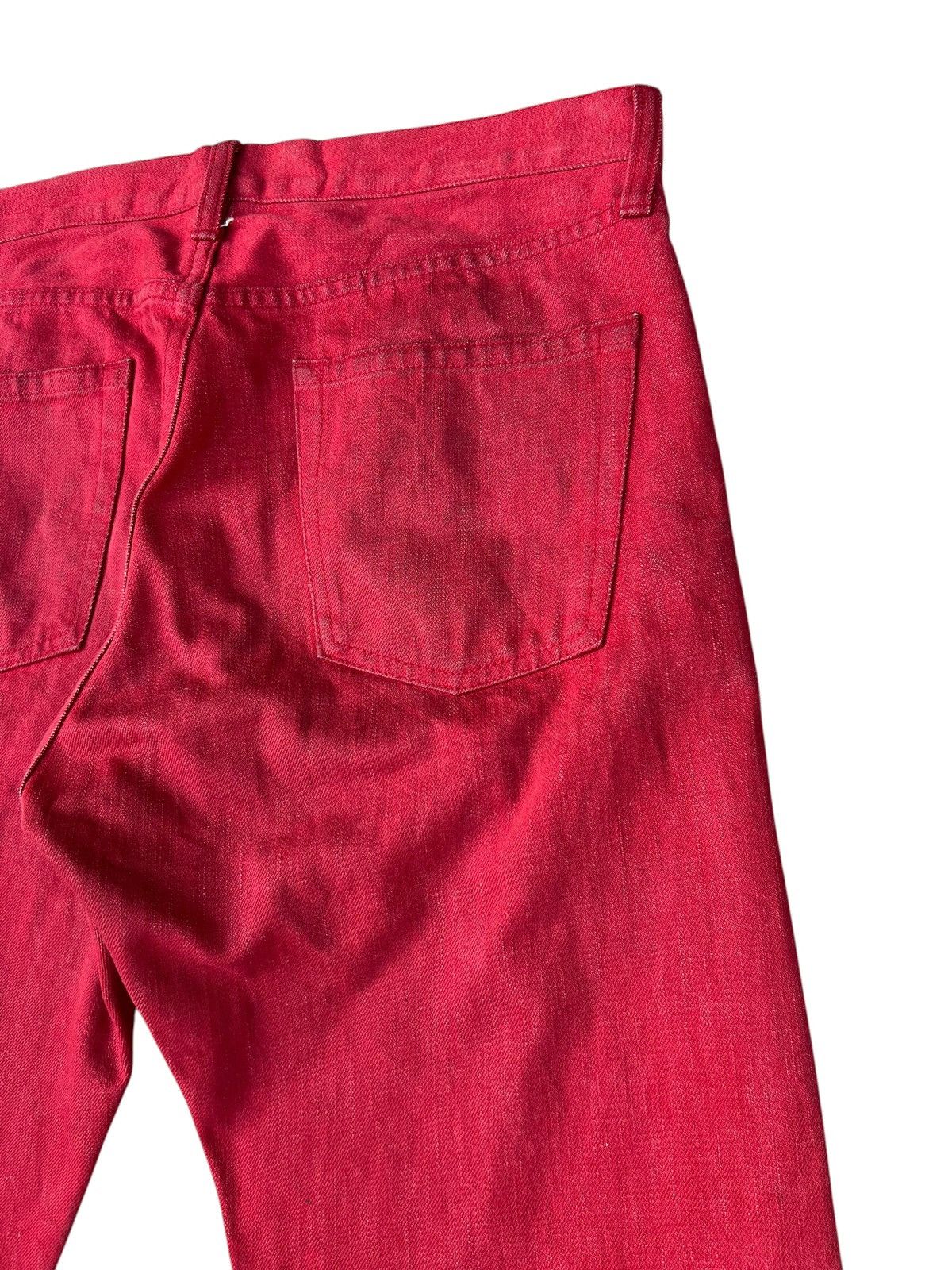 Comme des Garcons Homme Plus × Japanese Brand Dirty Mud Stains Denim Vintage CDGH Japan Red Jeans Size US 32 / EU 48 - 19 Thumbnail