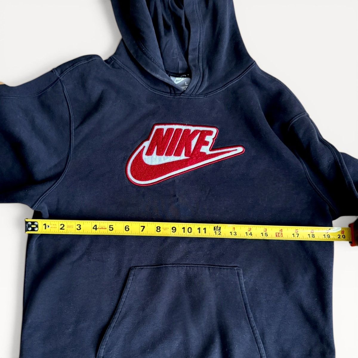 Nike Nike Y2K Fuzzy Chenille Spell Out Logo Hoodie Black Red Size US S / EU 44-46 / 1 - 4 Thumbnail
