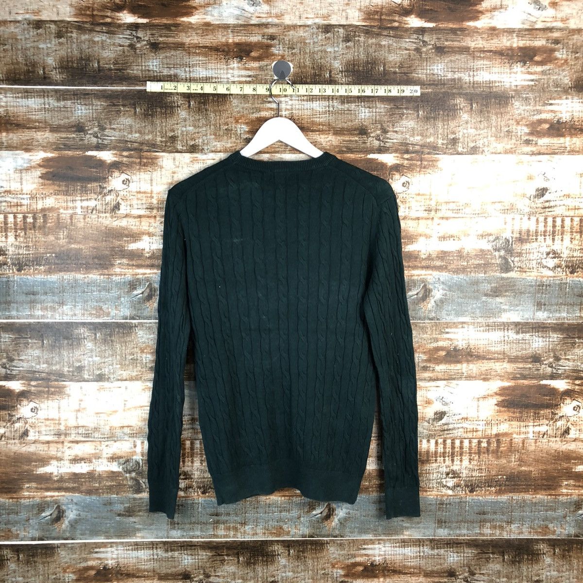 Homespun Knitwear × Japanese Brand Uniqlo japan Green cable Knitwear #A2181 Size M / US 6-8 / IT 42-44 - 12 Thumbnail