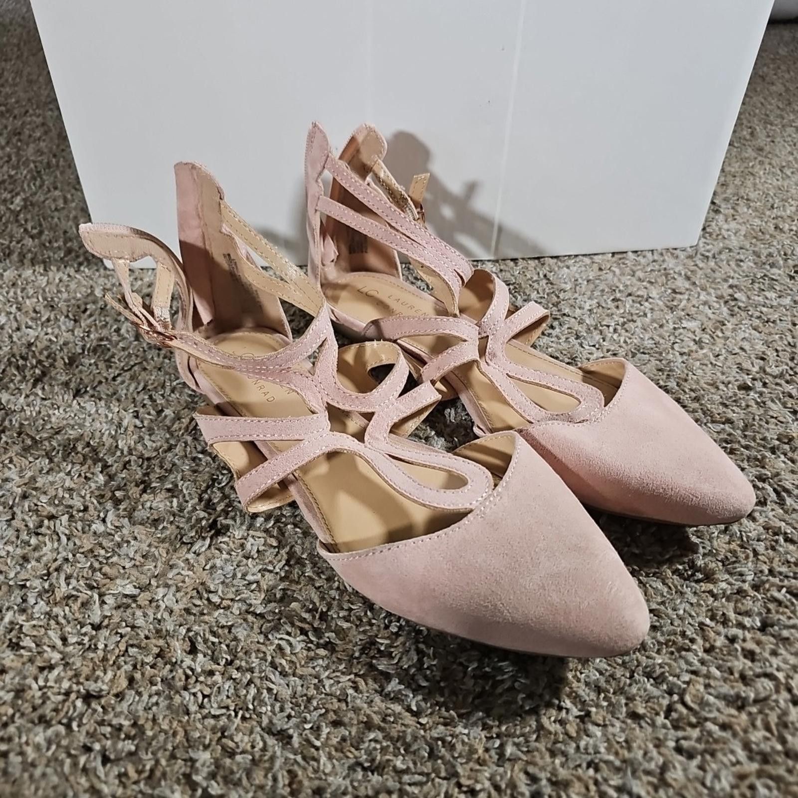 Lauren Conrad Lauren Conrad Strappy Pointed Toe Flats Macaroon Blush 9M Size US 9 / IT 39 - 1 Thumbnail