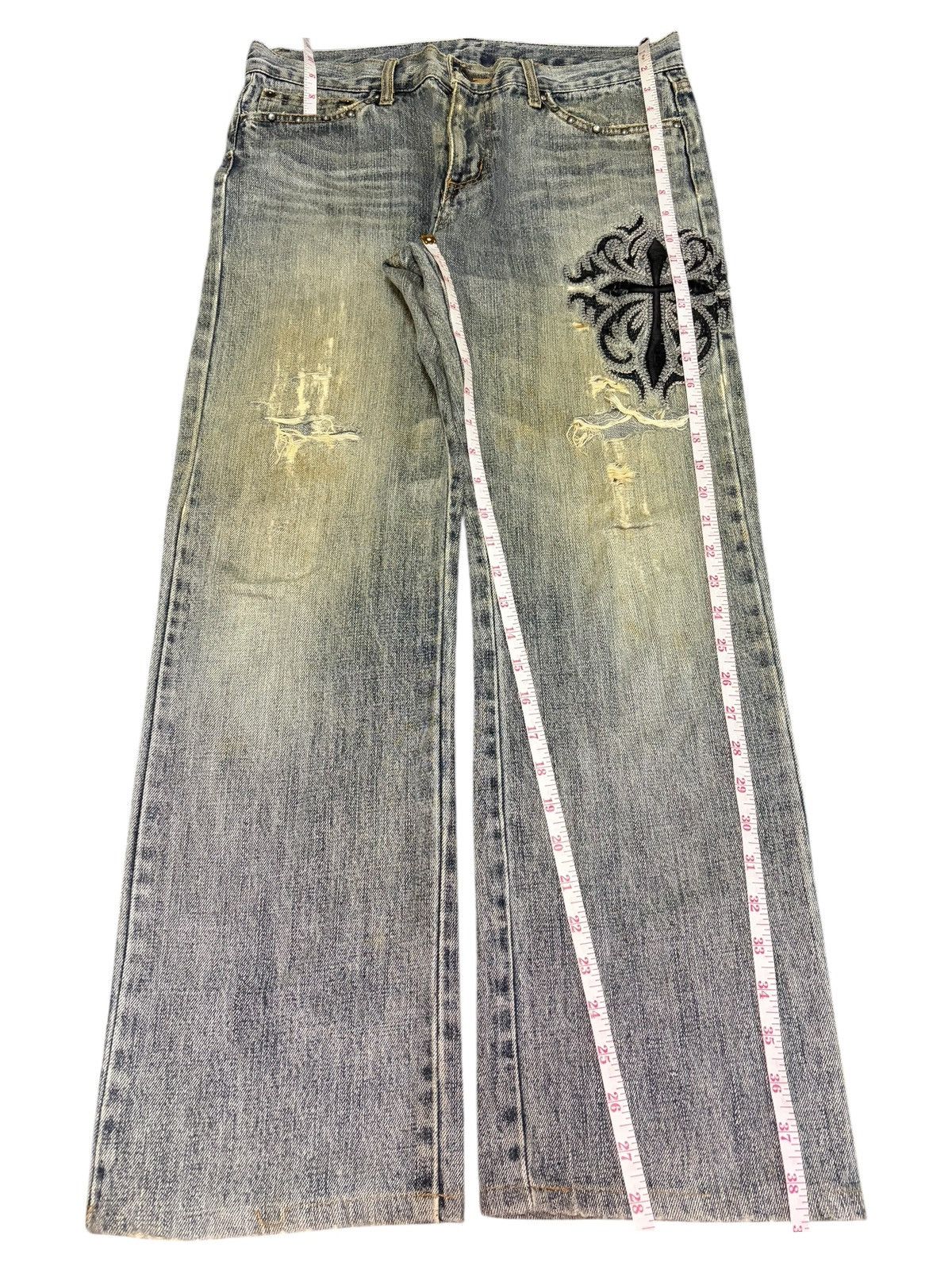 Ksubi Vintage Japanese Brand Embroidered Distressed Jeans Size 32" / US 10 / IT 46 - 7 Thumbnail