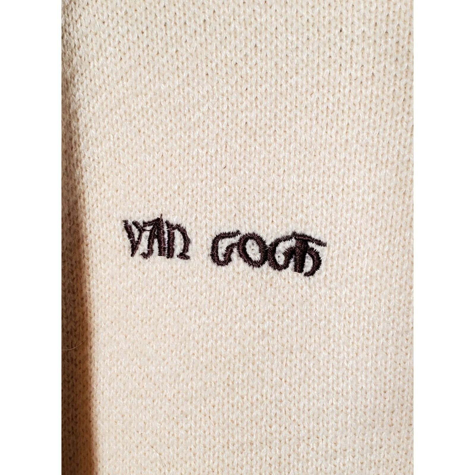 Vintage Aelfric Eden Sweater Pullover Beige M Van Gogh Sunflower & Self Portrait Men's Size US M / EU 48-50 / 2 - 6 Thumbnail