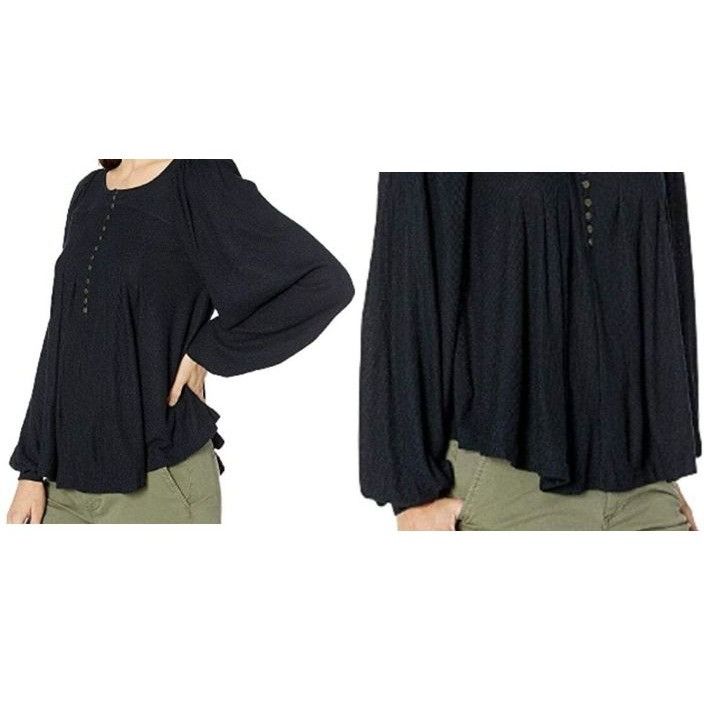 Free People Free People Devin Top, Black, Size XS Size XS / US 0-2 / IT 36-38 - 2 Thumbnail