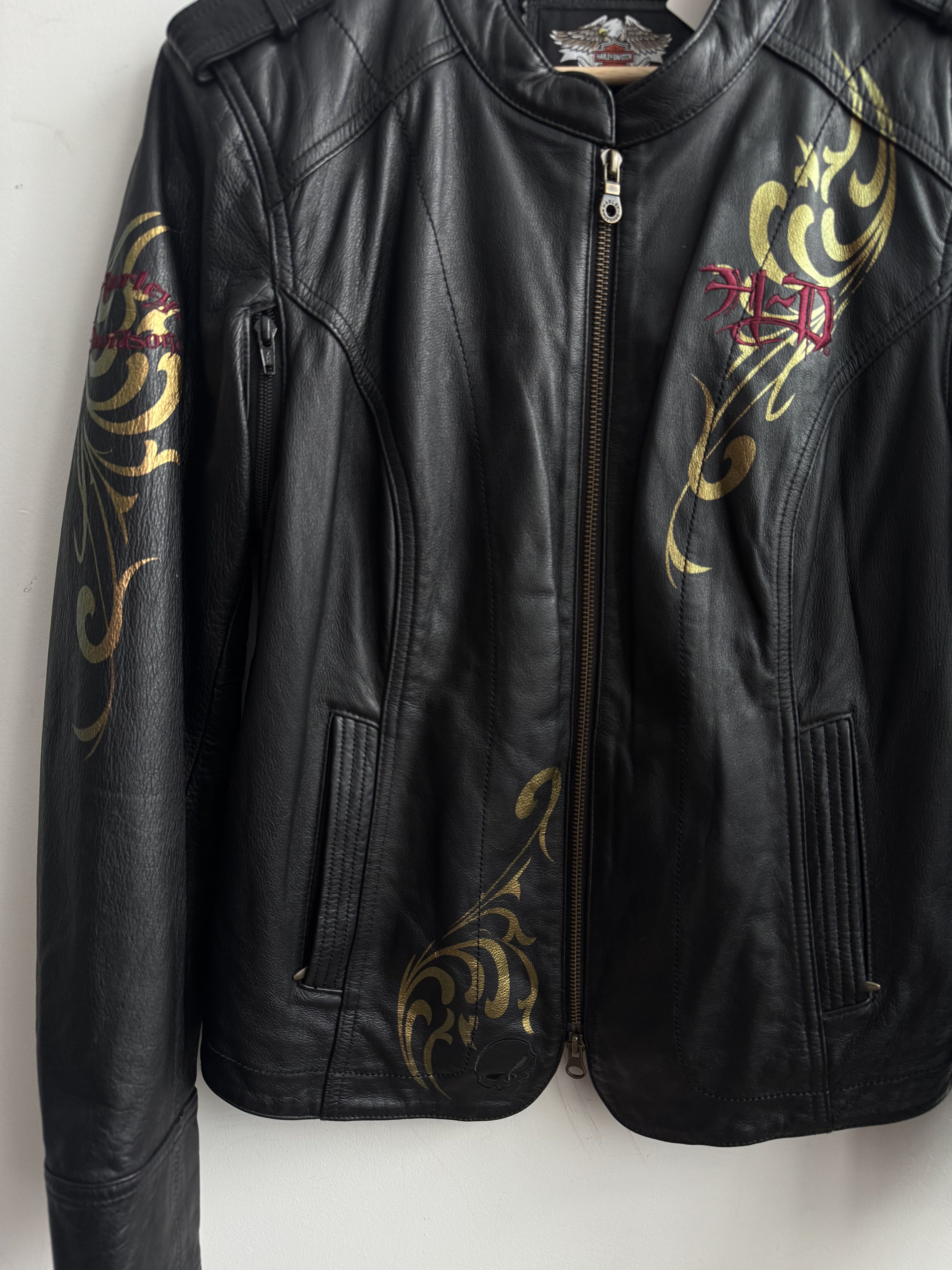 Harley Davidson Y2K 00s Harley Davison Leather Jacket Size L Size L / US 10 / IT 46 - 3 Thumbnail