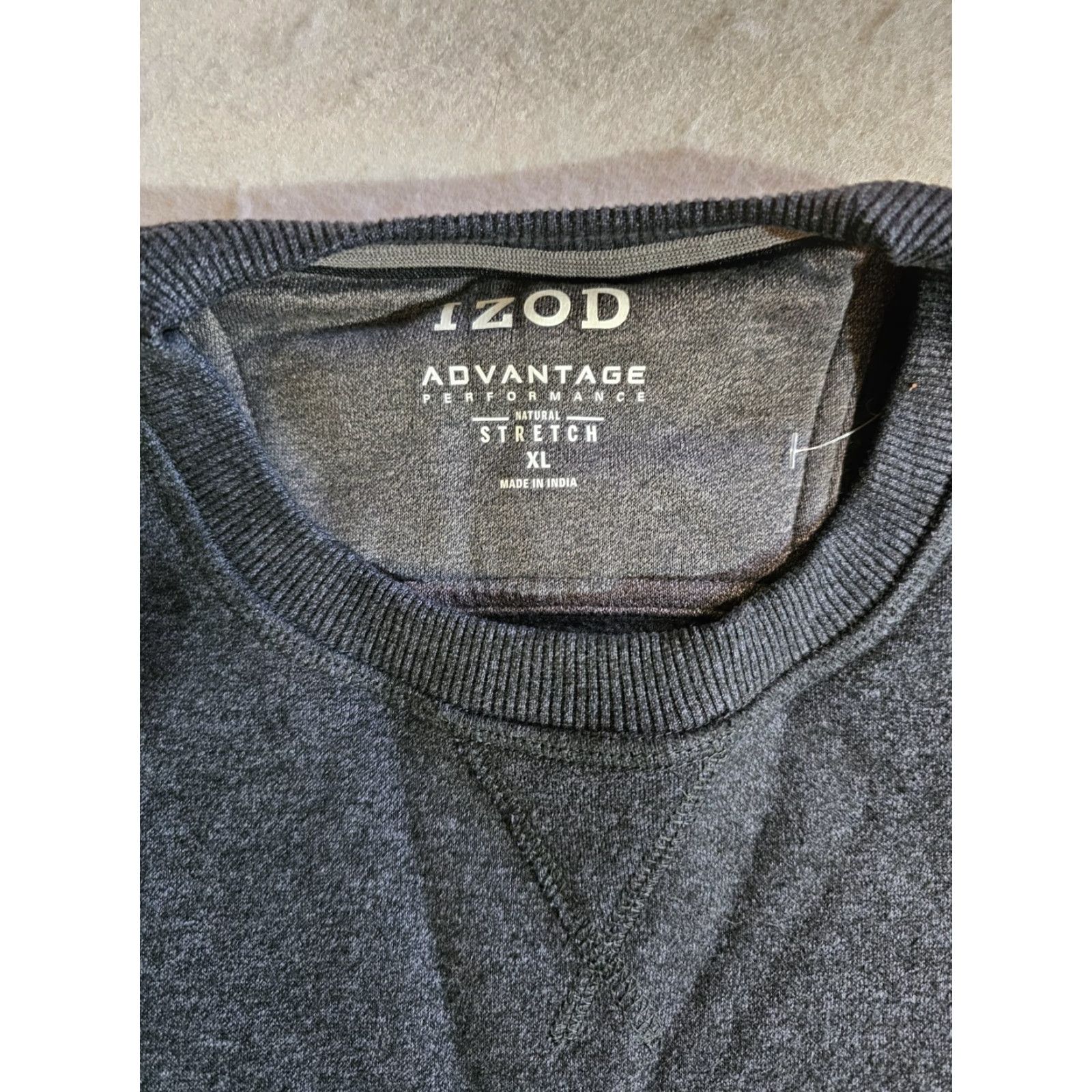 Izod Izod Advantage Performance Stretch Sweatshirt Crew Neck Men's Size X-Large Gray Size US XL / EU 56 / 4 - 3 Thumbnail