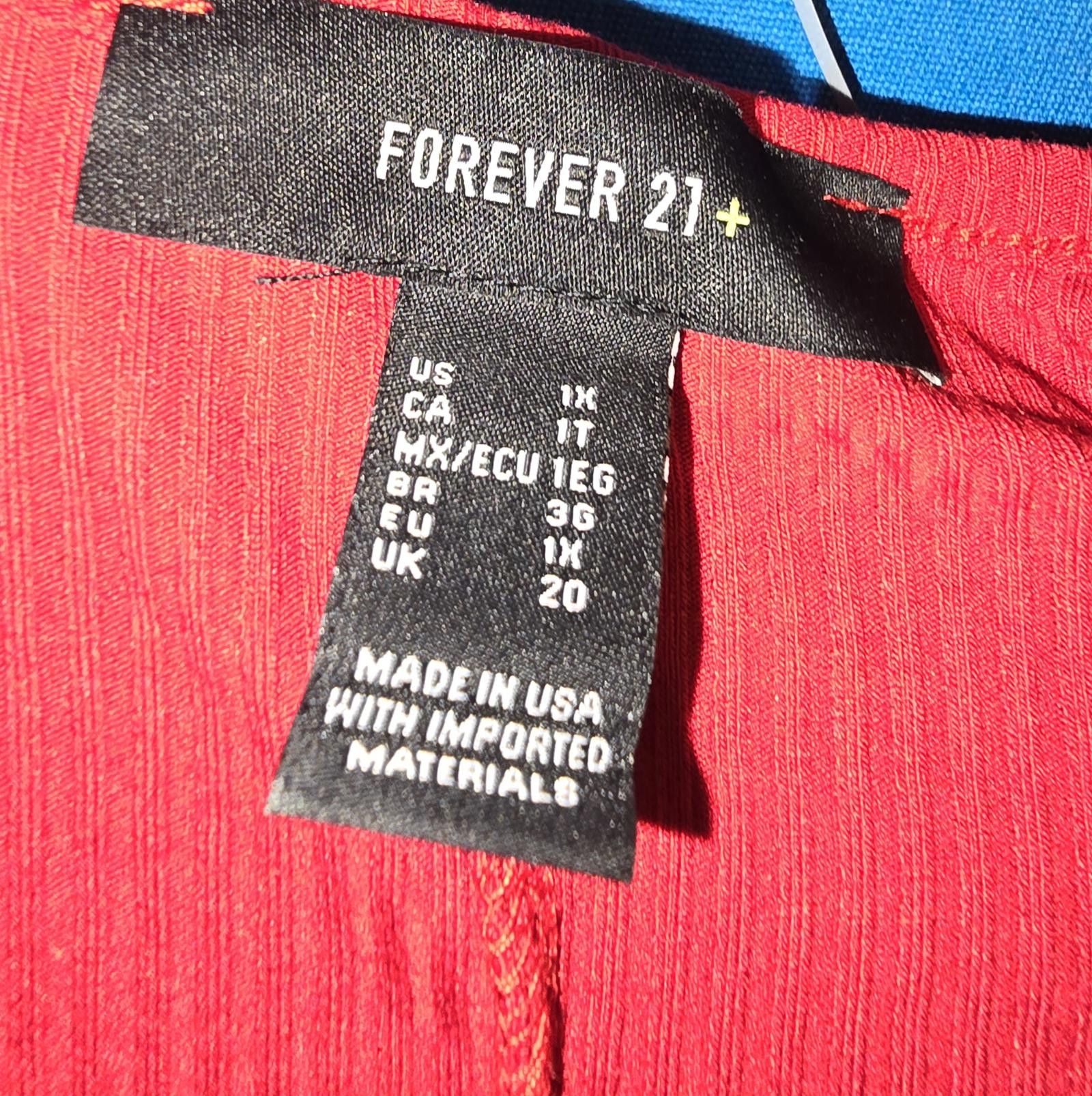Forever 21 Forever 21 Long Sleeve Dress in Red Size XL / US 12-14 / IT 48-50 - 2 Thumbnail