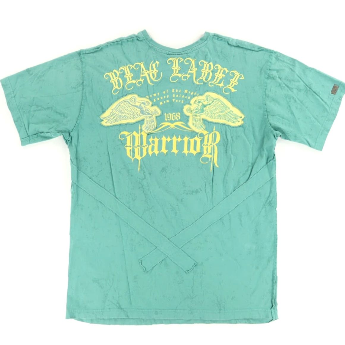 Vintage Black Label Soldier Dies But Once Solid T-Shirt Green 2XL Mens Slim Adult Shirt Size US XXL / EU 58 / 5 - 4 Thumbnail
