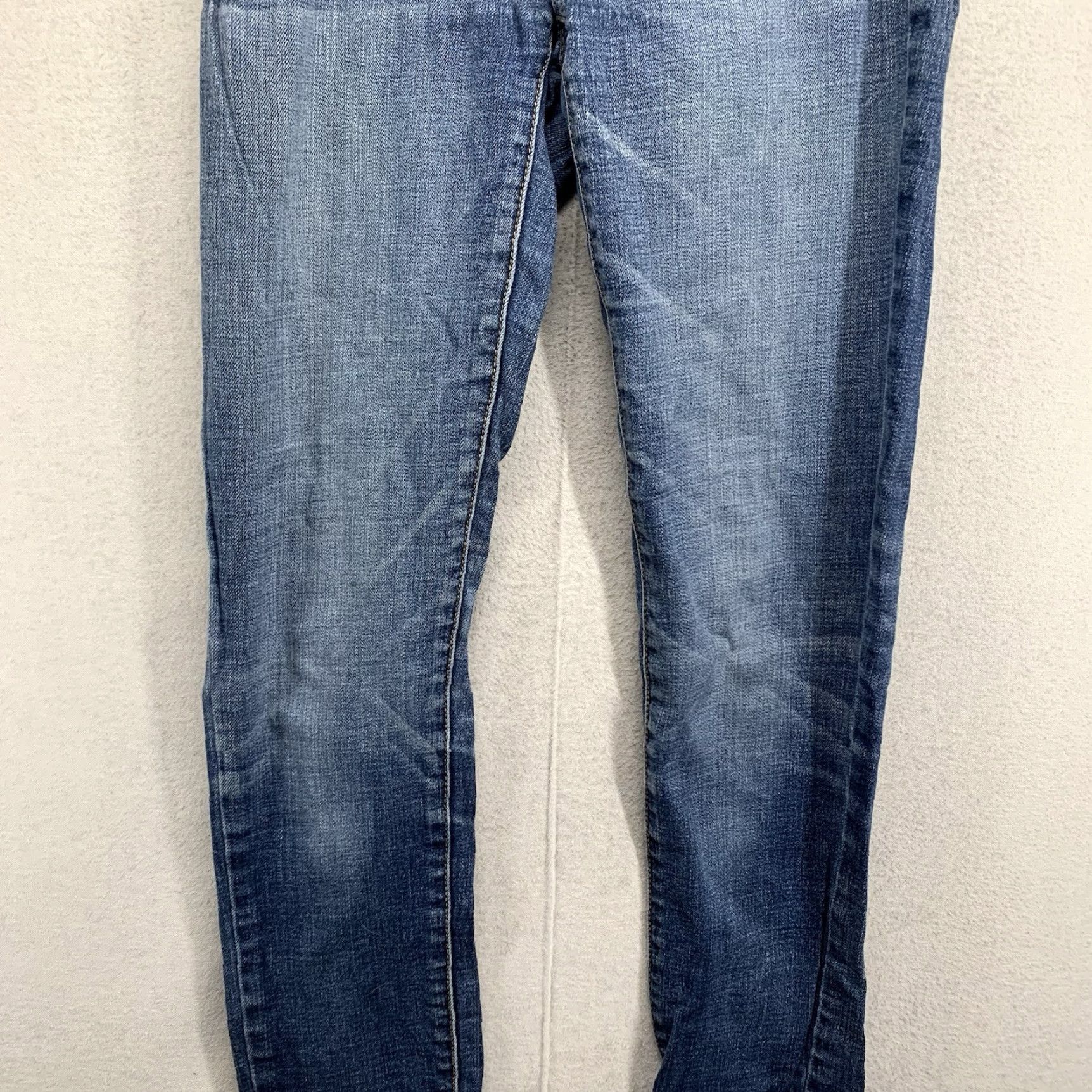 American Eagle Outfitters American Eagle Jeans Women's 2 Long Medium Blue Denim Super Stretch Jegging Size 26" / US 2 / IT 38 - 6 Thumbnail