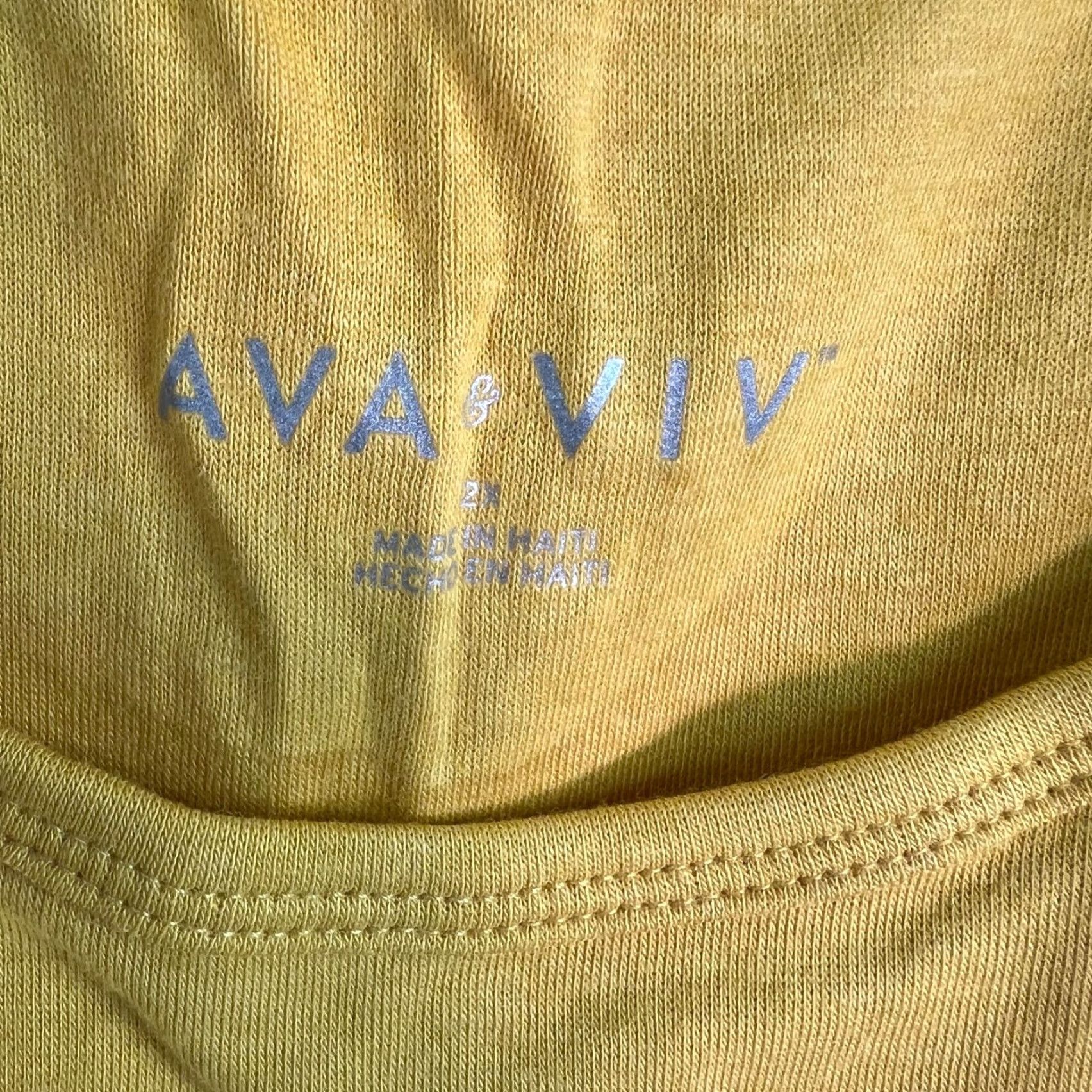 Vintage VINTAGE Ava & Viv Women's Tank Top Size XXL 20W Yellow Cotton Blend Basic Casual Summer Women Size 3XL / US 20-22 - 4 Thumbnail