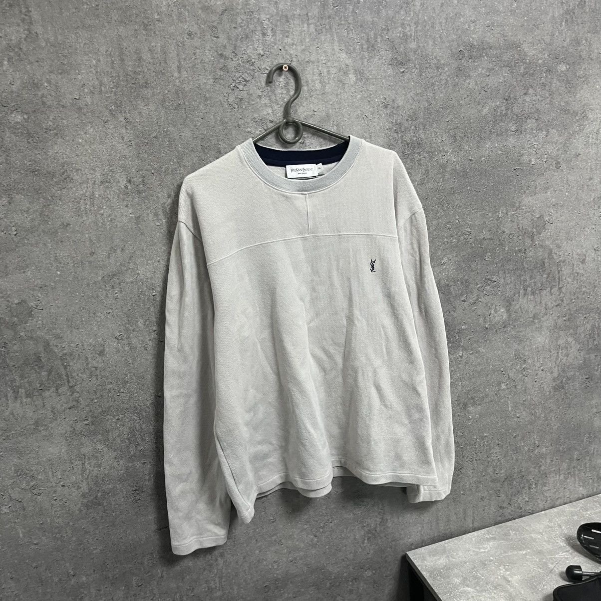 Yves Saint Laurent Vintage Yves Saint Laurent Sweatshirt YSL Double Big Logo Size US XL / EU 56 / 4 - 3 Thumbnail