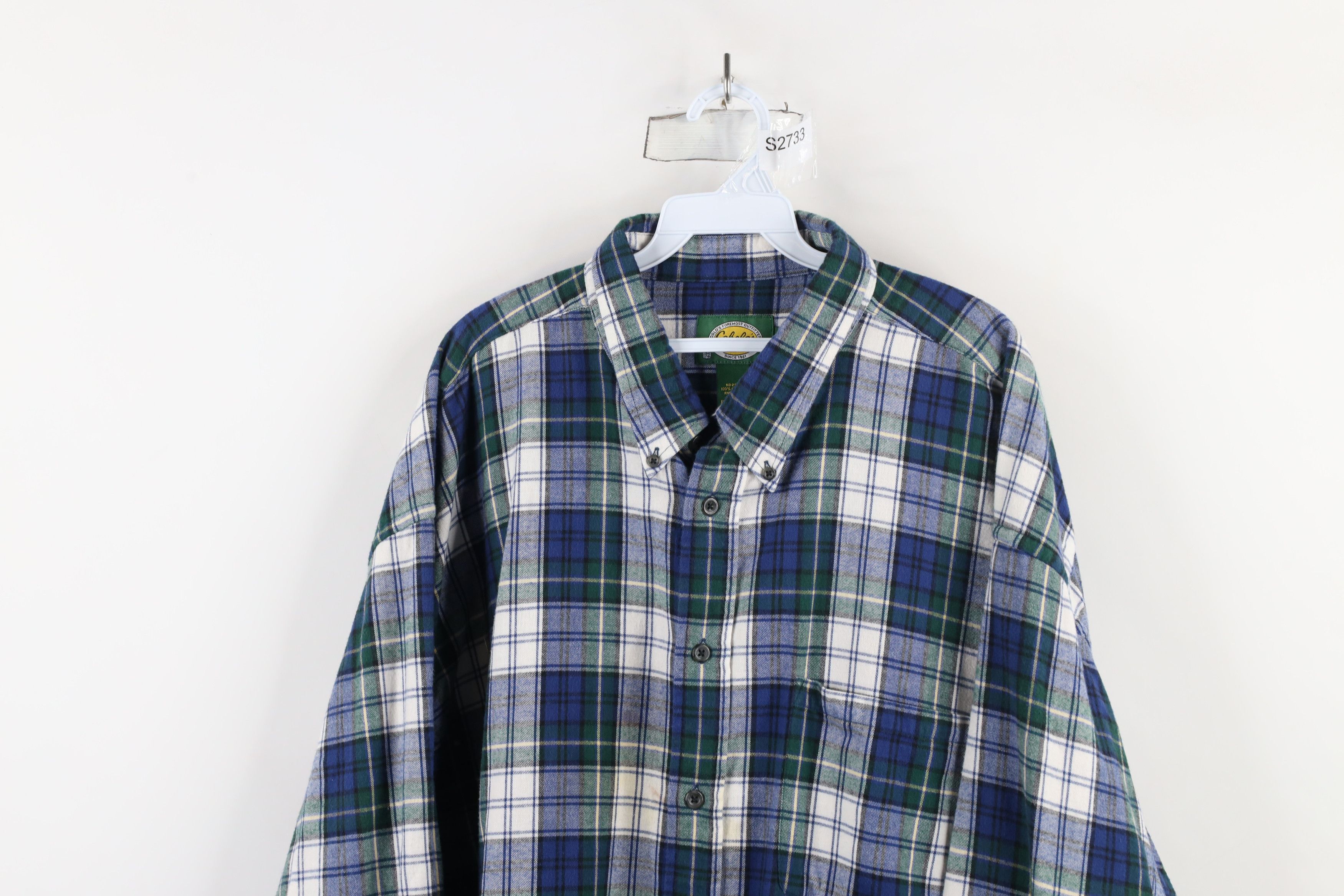 Cabelas × Vintage Vintage 90s Cabelas Flannel Collared Button Down Shirt Plaid Size US XXL / EU 58 / 5 - 2 Thumbnail