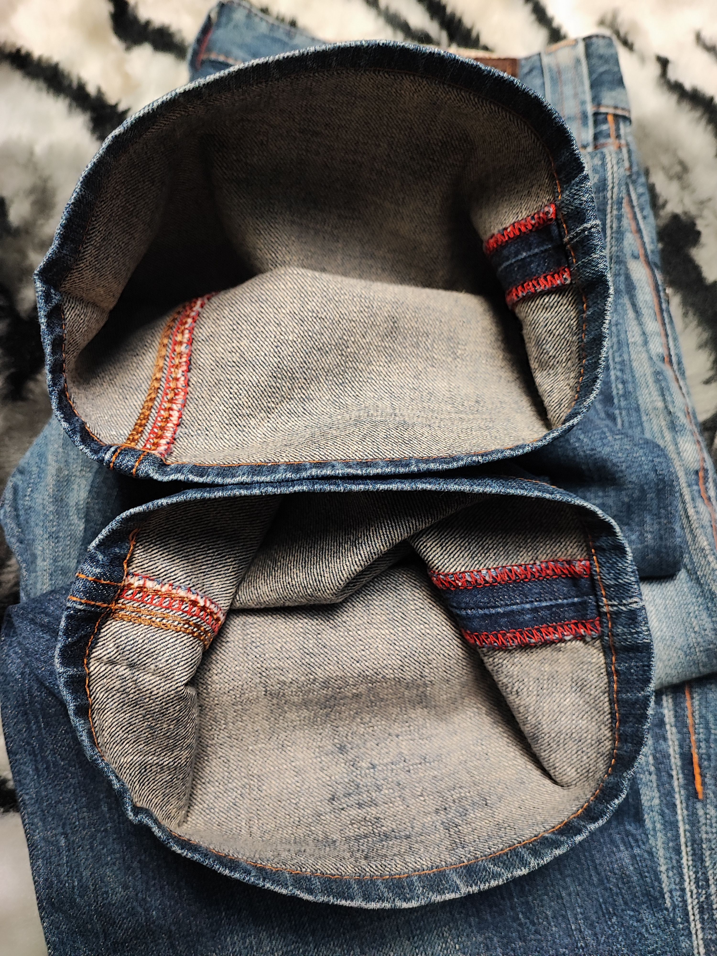 Edwin × If Six Was Nine × Japanese Brand VTG EDWIN 503 BLUE TRIP JEANS VERY RARE Size 31" - 15 Thumbnail