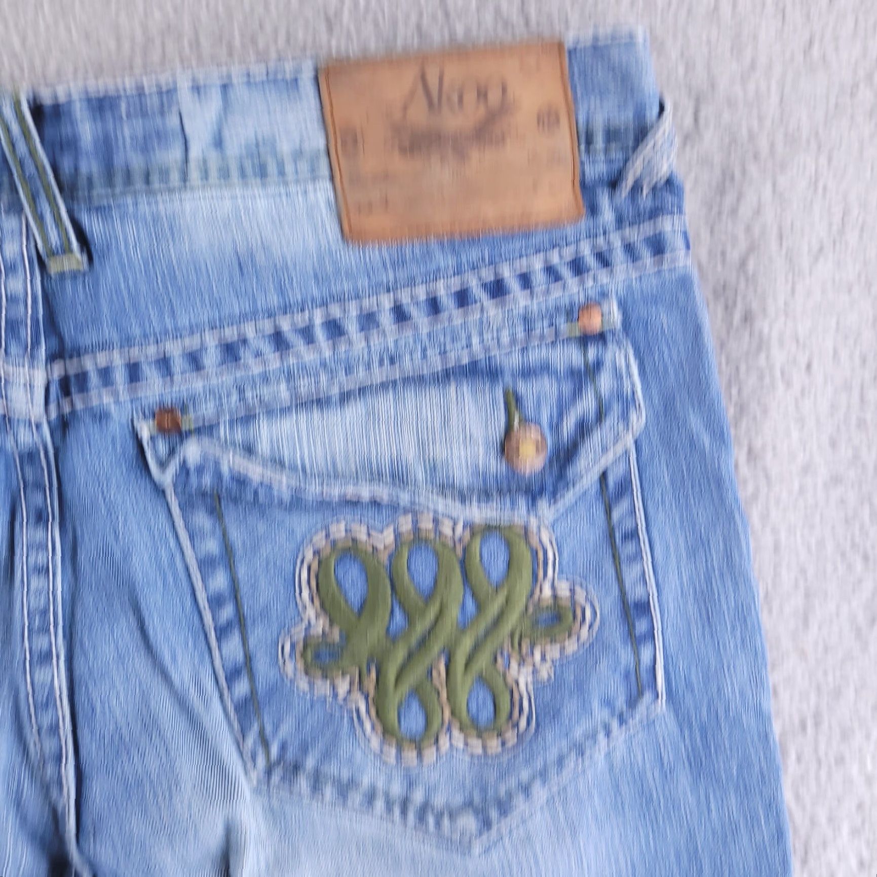 Denime Akoo Jeans Mens 34x33 Blue Denim Straight Fit Jeans Size US 34 / EU 50 - 4 Thumbnail