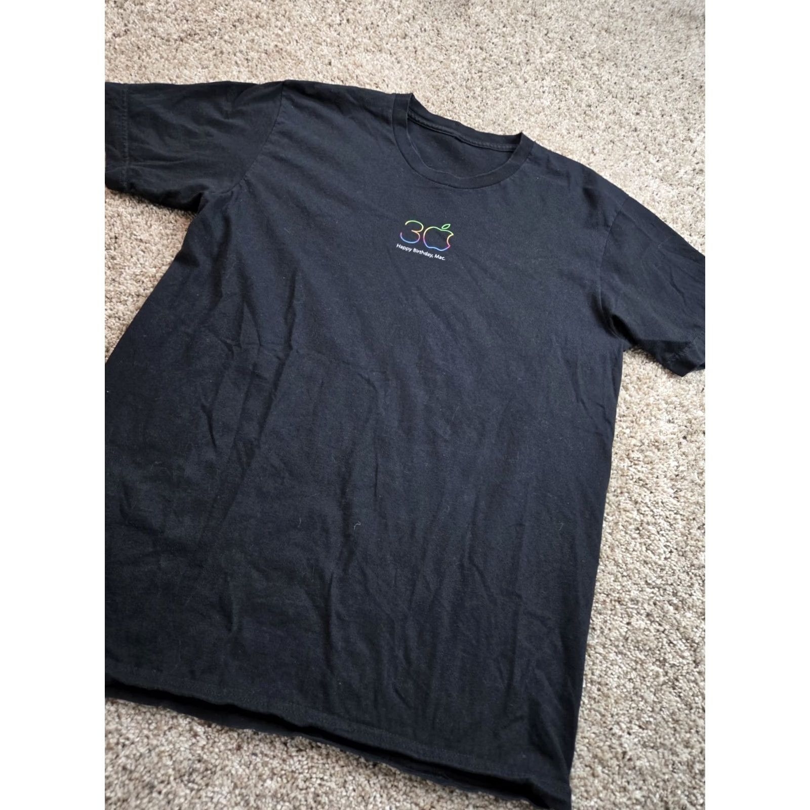 Apple Apple Mac 30th Anniversary Shirt Mens Large Black Short Sleeve Rainbow Graphic Shirt Mens L Black Rainbow Graphic Logo 30th Anniversary Vintage? No Size US L / EU 52-54 / 3 - 3 Thumbnail