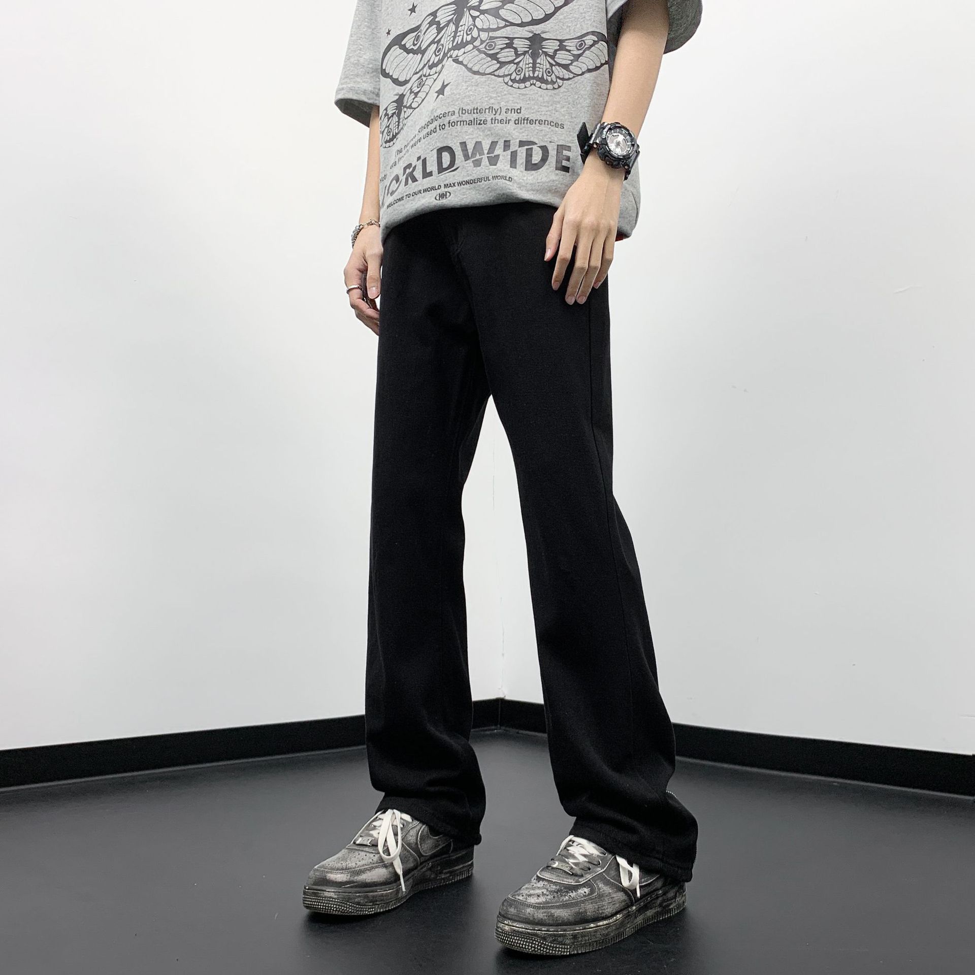 Japanese Brand × Jean Retro loose straight leg wide leg jeans Size US 30 / EU 46 - 3 Thumbnail