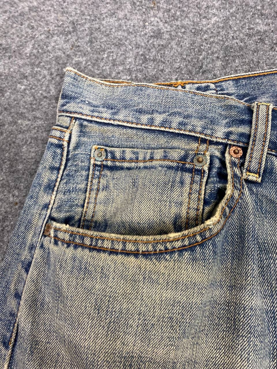 Levi's vintage levis 504 rusty denim distressed style Size US 37 - 12 Thumbnail