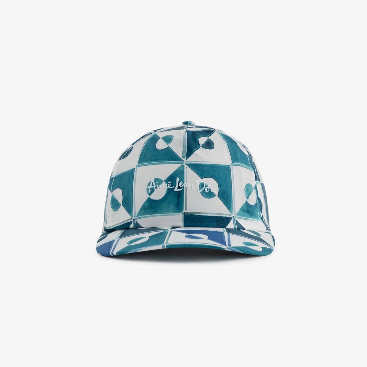 AIMÉ LEON DORE PRINTED WATERCOLOR HAT / ABSTRACT SWIM CAP