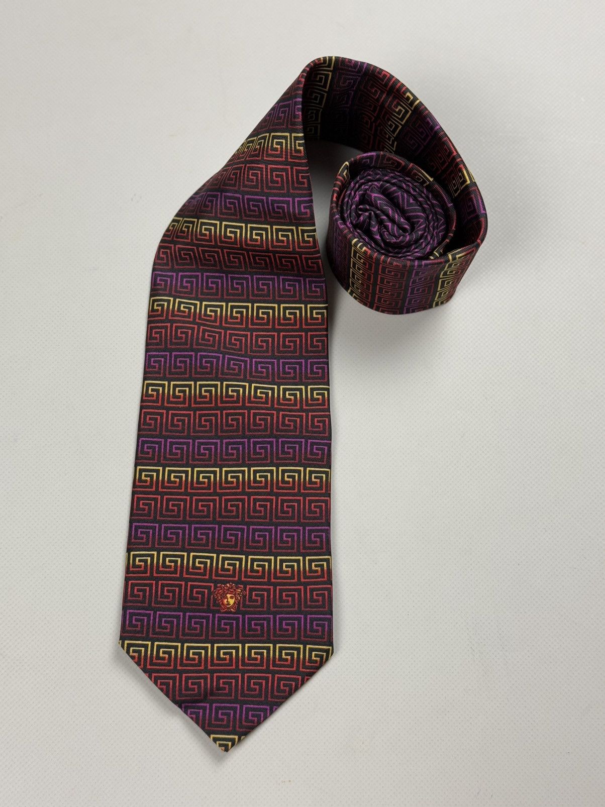 Versace × Vintage Gianni Versace Vintage Geometric Pattern Silk Tie Size ONE SIZE - 2 Thumbnail