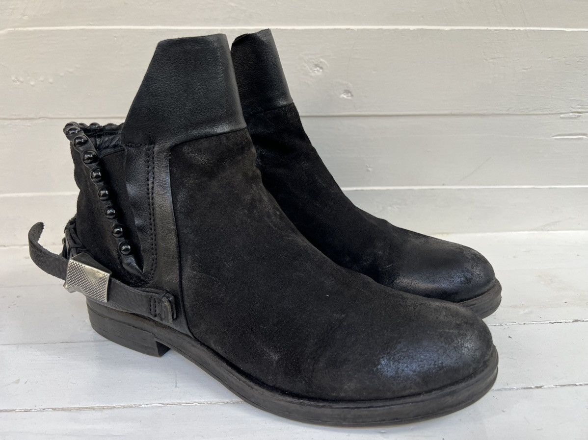A.S.98 AS98 black Leather Biker Ankle Boots Size US 9 / IT 39 - 6 Thumbnail