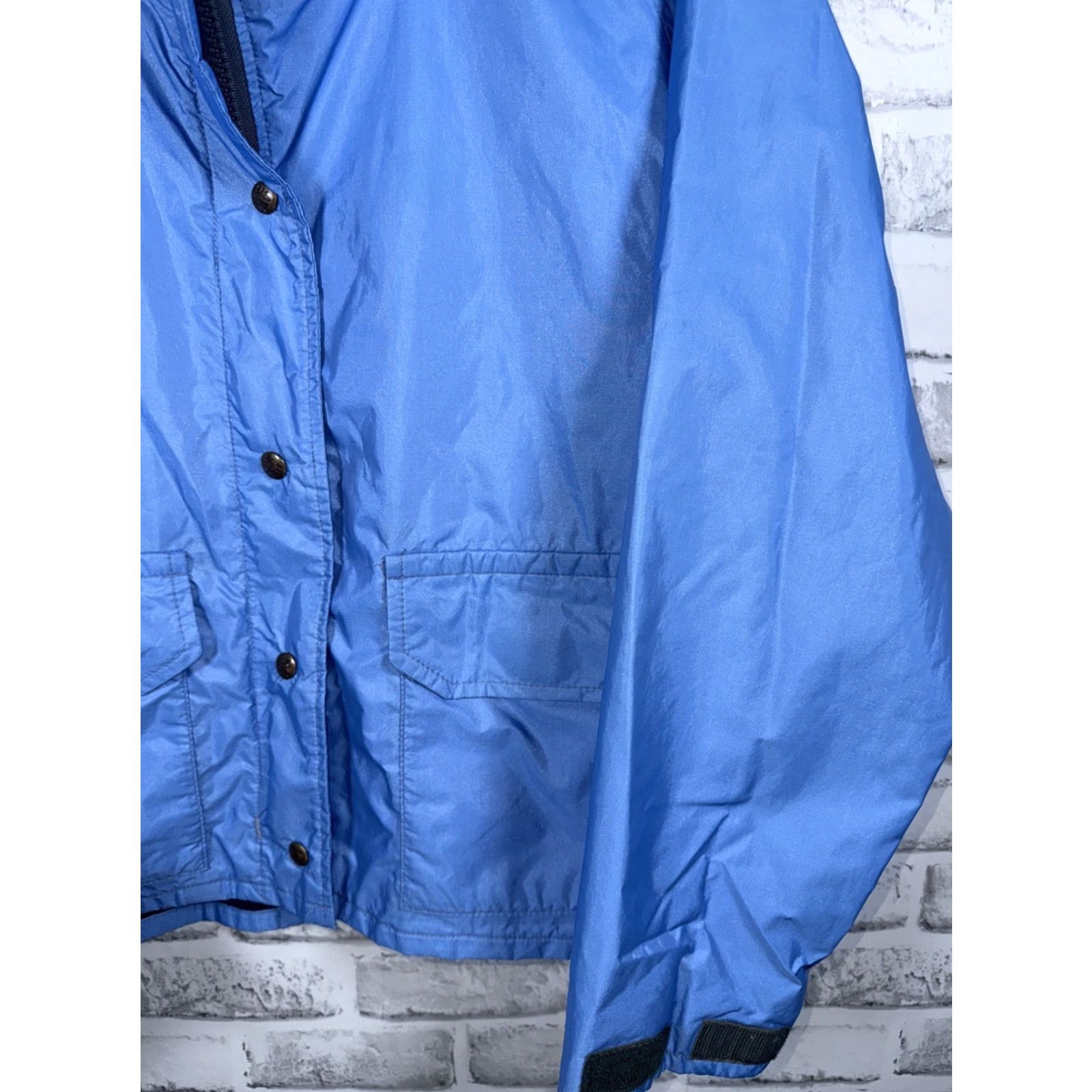 Vintage VTG COLUMBIA Gore Tex Nylon Blue Hooded Jacket Womens L Size L / US 10 / IT 46 - 5 Thumbnail