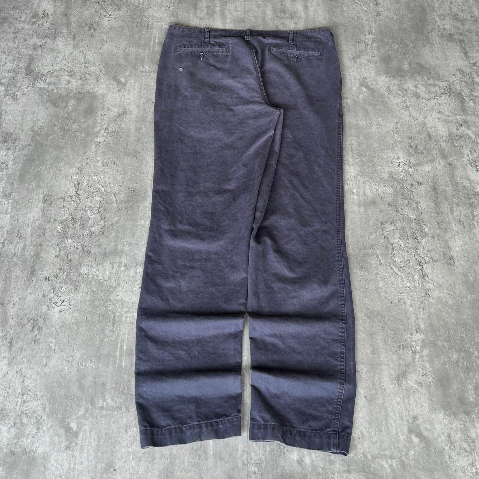 Japanese Brand × Pronto Uomo × Vintage Vintage Y2K Pronto Uomo Faded Navy Essential Chino Pants Size US 36 / EU 52 - 2 Thumbnail
