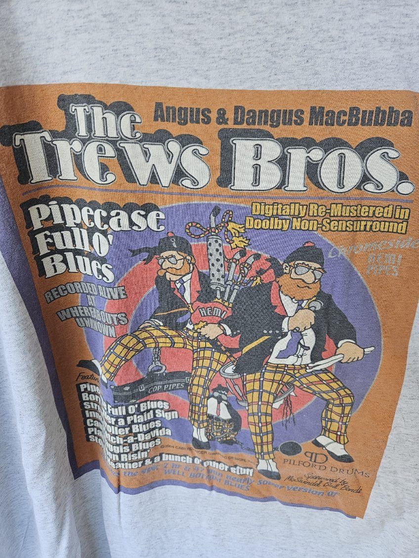 Gildan The Trews Bros Pipecase Full O' Blues Vintage Gildan Tee Size US XXL / EU 58 / 5 - 2 Thumbnail