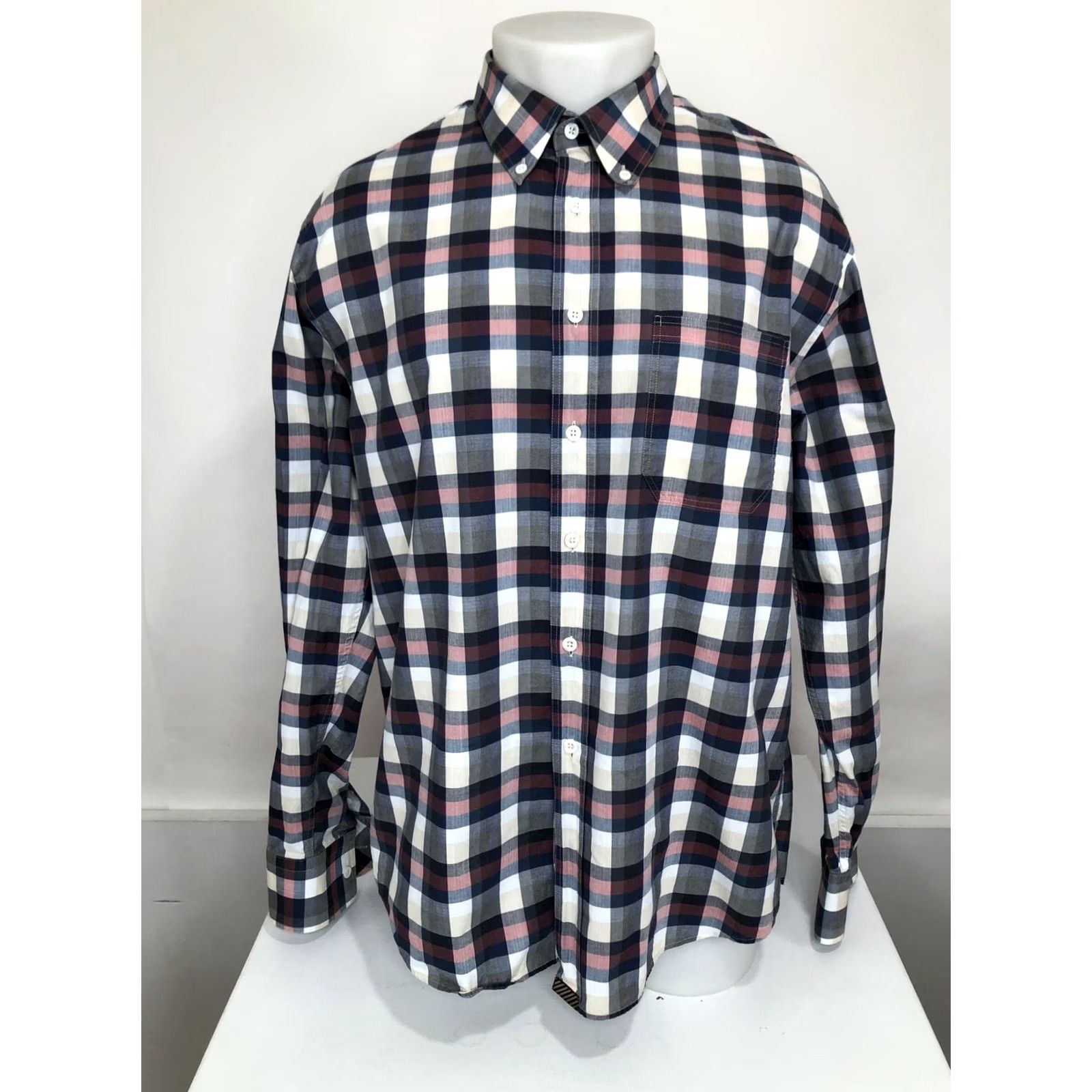Billy Reid BILLY REID - Plaid Checked Mens XL Standard Cut Shirt Shirt Mens XL Plaid Multicolor Button-Up Long Sleeve Standard Cut Contacts C5 Size US XL / EU 56 / 4 - 2 Thumbnail