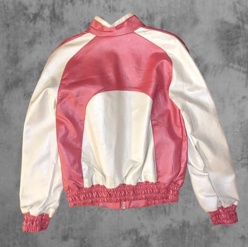 Other Pink Racing SHELL Genuine Leather Vintage Moto Hype Jacket Size M / US 6-8 / IT 42-44 - 4 Thumbnail