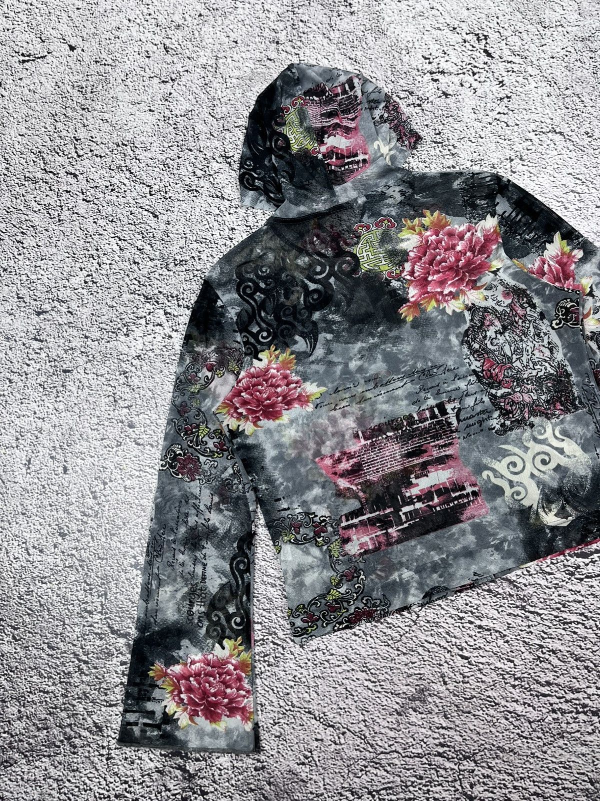 Japanese Brand Vintage Japanese Mesh Japan Asian AOP Zip Up Hoodie Size M / US 6-8 / IT 42-44 - 11 Thumbnail