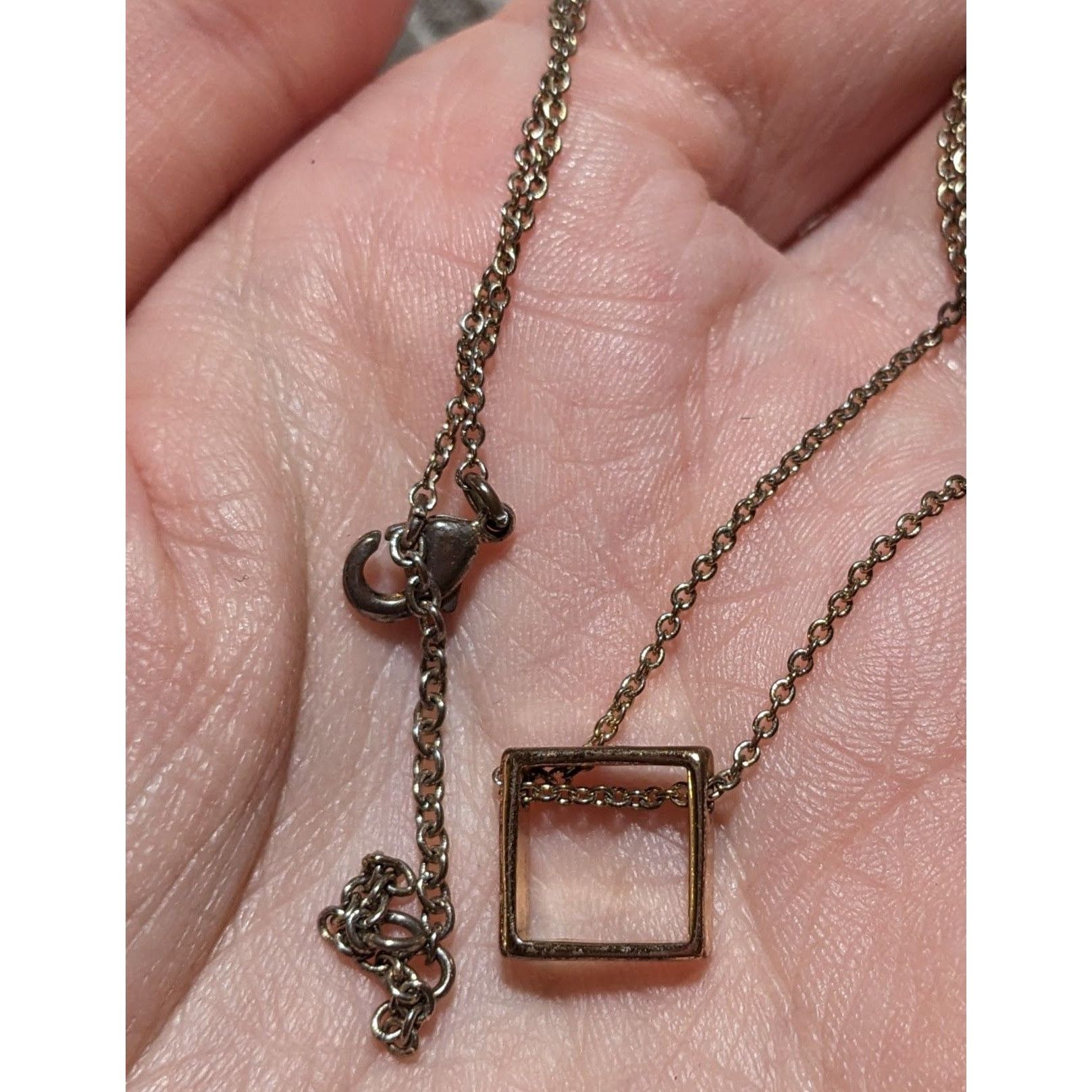 Other Minimalist Gold Open Square Pendant Necklace Size ONE SIZE - 5 Thumbnail