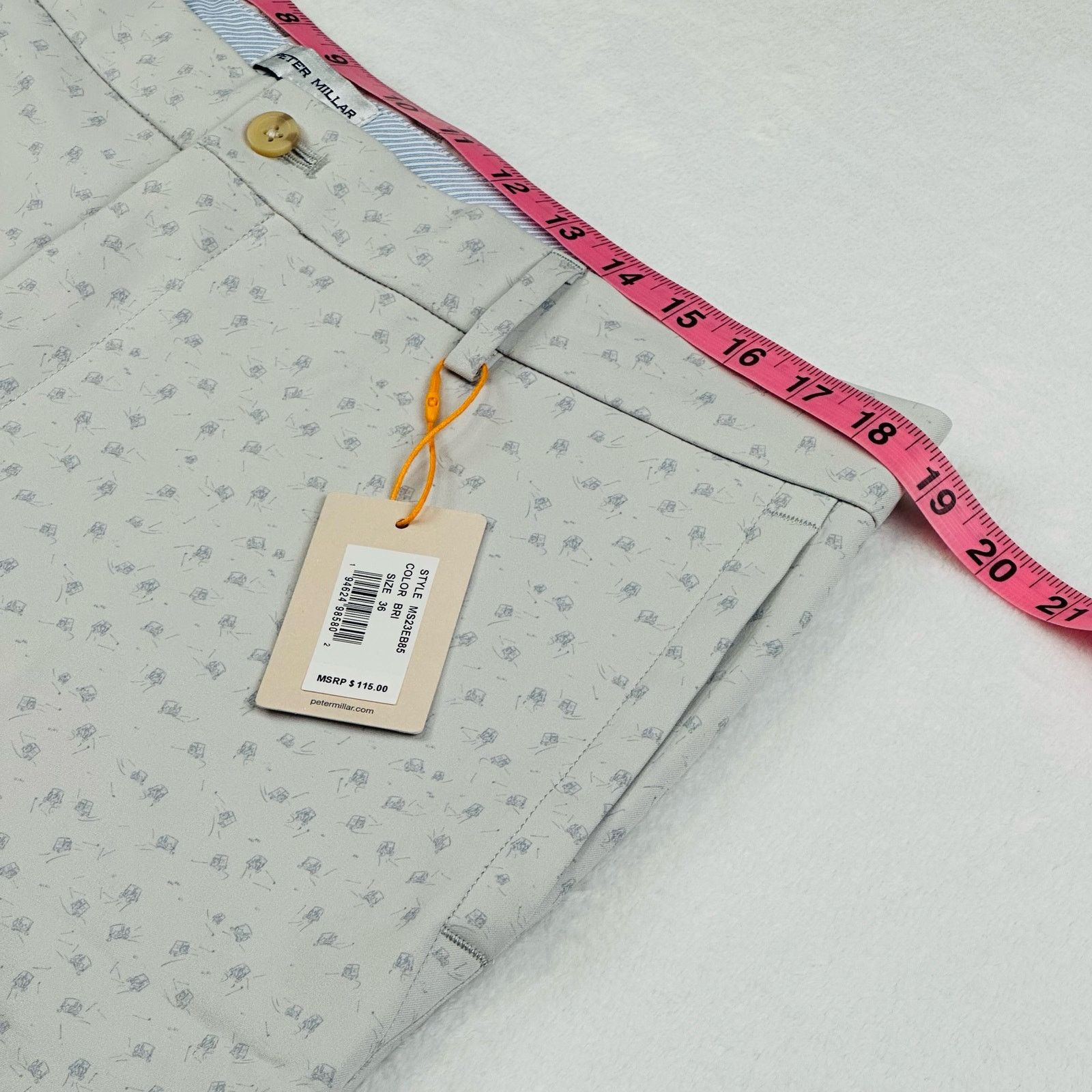 Peter Millar Peter Millar CS Men’s 36 Grey Quick Dry Hybrid Golf Shorts Size US 36 / EU 52 - 9 Thumbnail