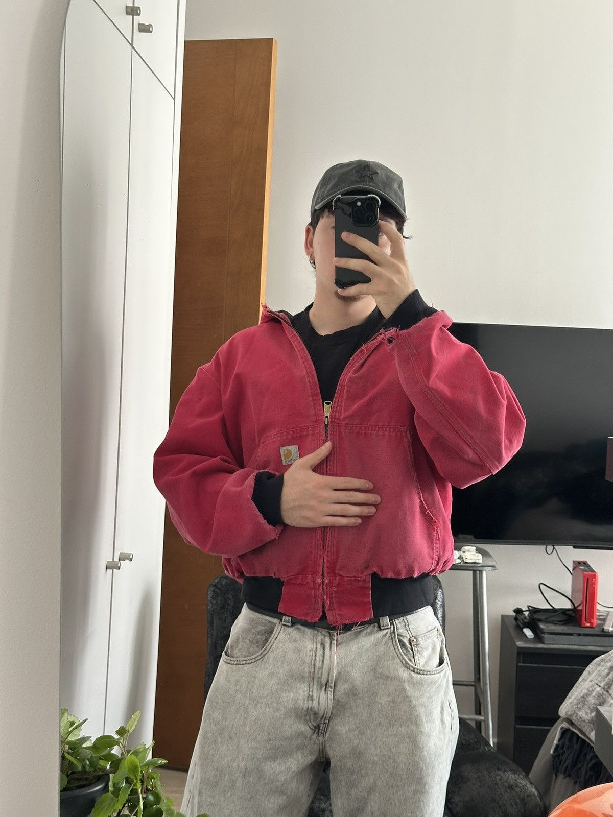 Carhartt Rare Carhartt Duck Active Jacket 90s – Red [Made in USA] Size US L / EU 52-54 / 3 - 3 Thumbnail